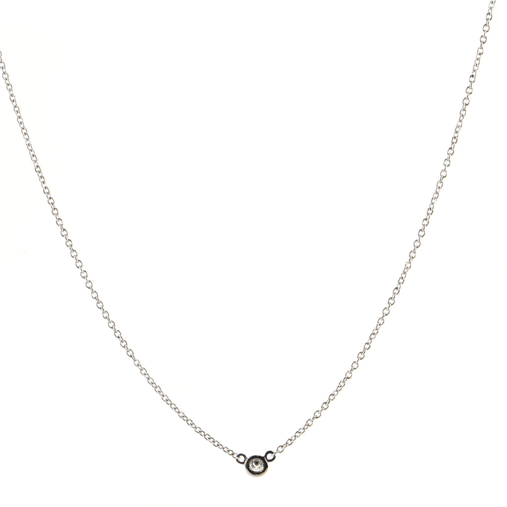 Elsa Peretti Diamonds By The Yard Pendant Necklace Platinum with Diamond 0.05CT