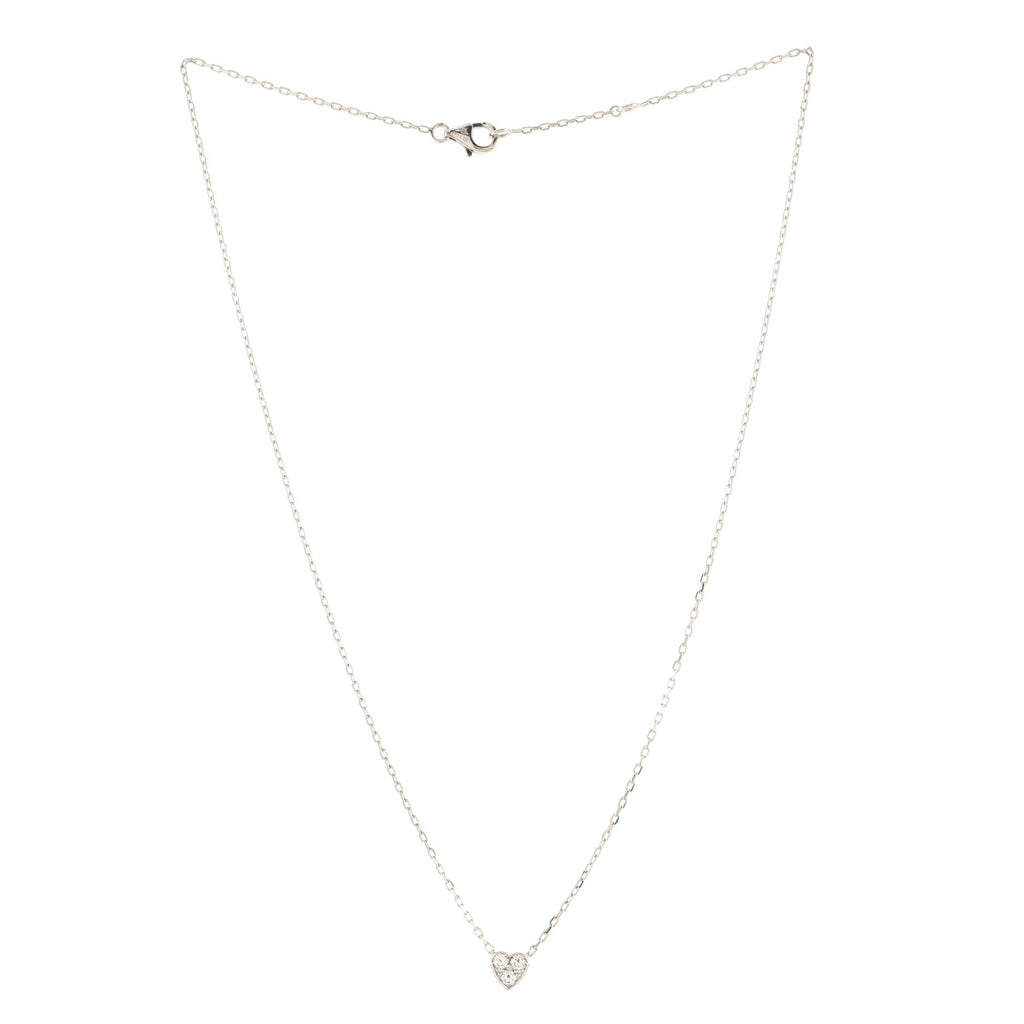 Heart 3 Diamond Pendant Necklace Platinum with Diamonds
