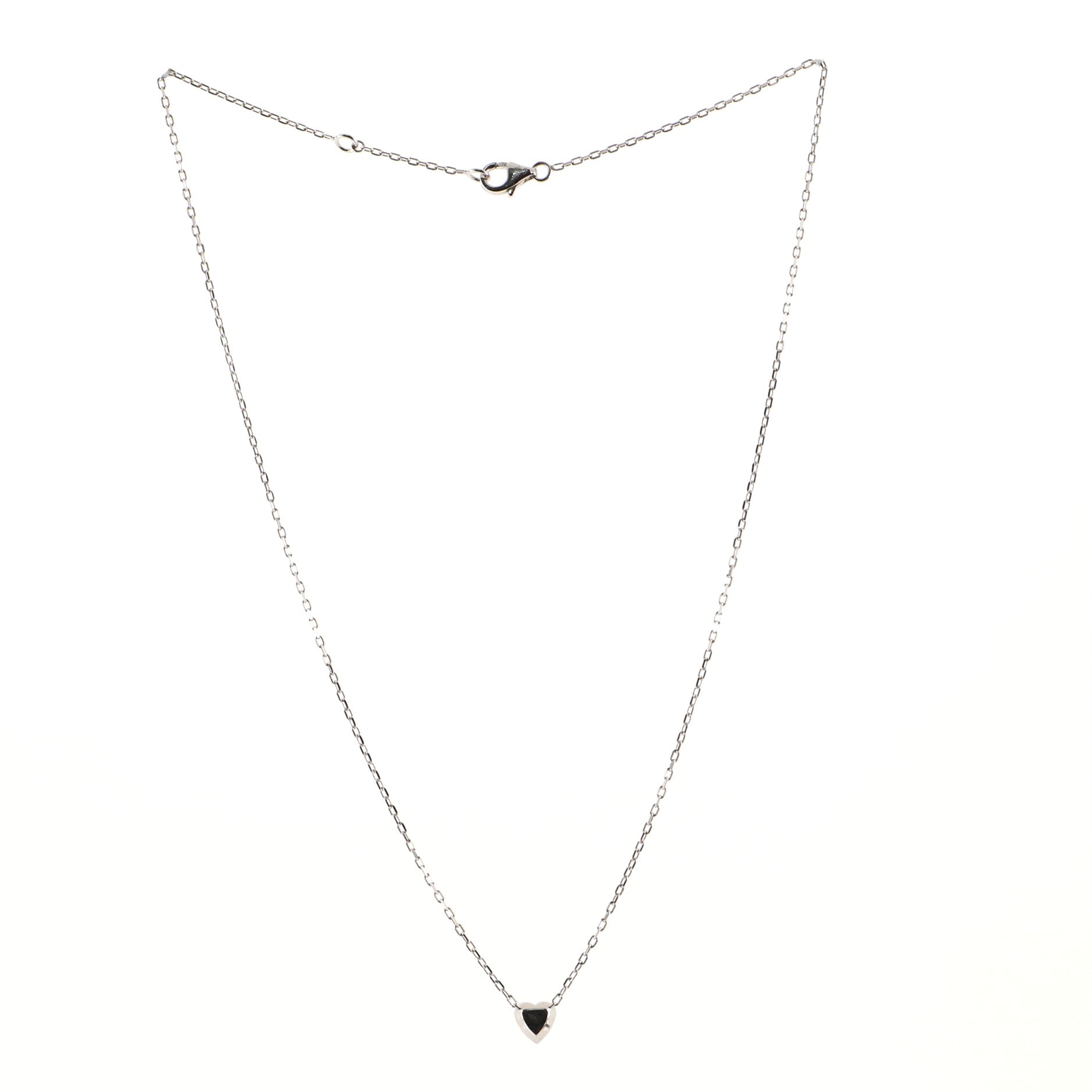 Heart 3 Diamond Pendant Necklace Platinum with Diamonds