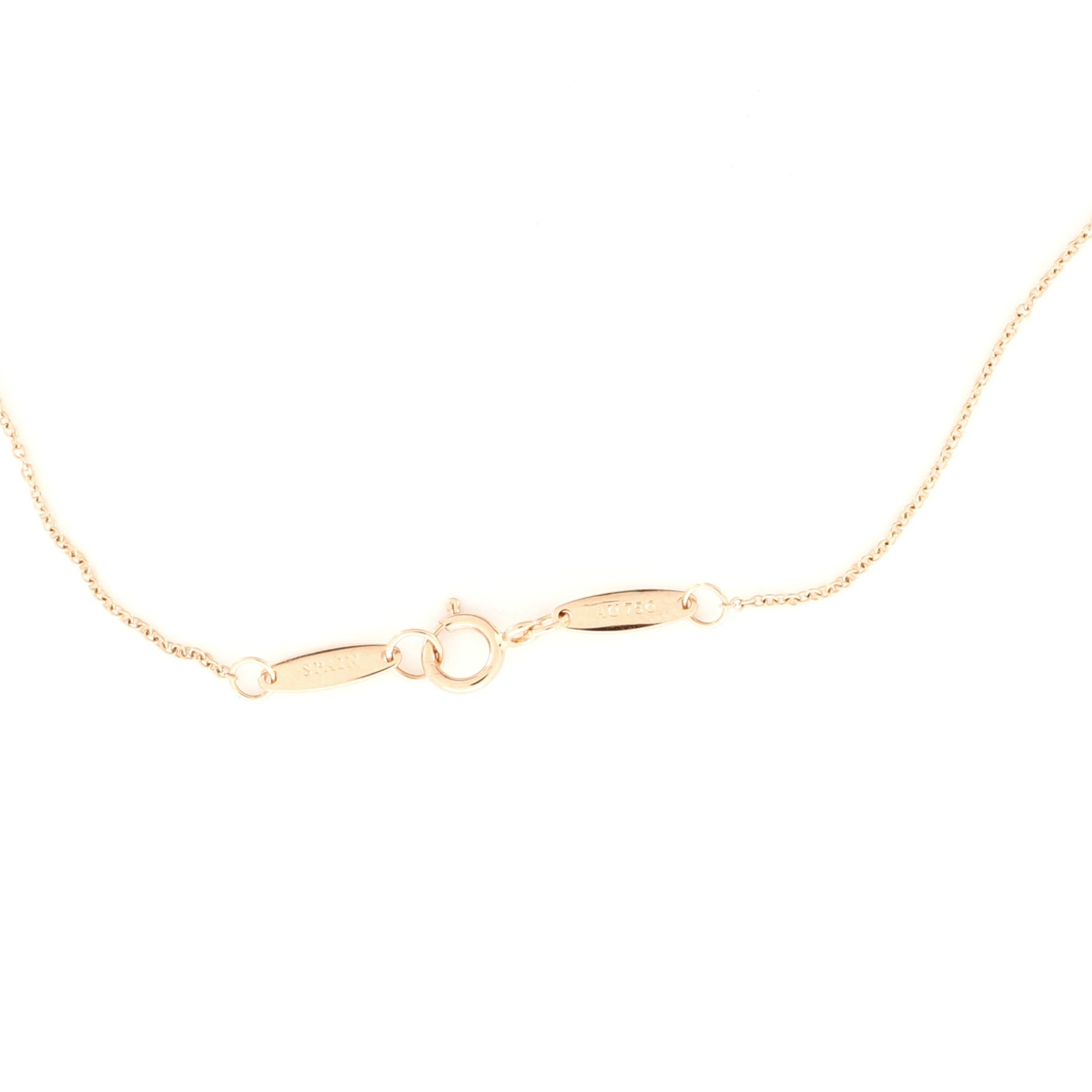 Elsa Peretti Open Heart Pendant Necklace 18K Rose Gold