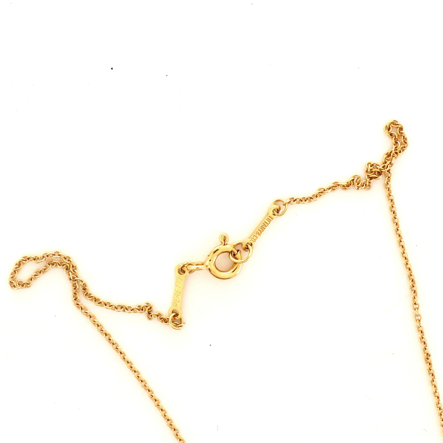 Elsa Peretti Diamonds by the Yard 3 Stone Necklace 18K Yellow Gold and Diamonds