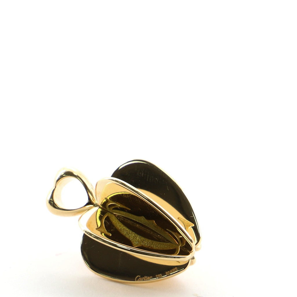 Golden Apple Pendant Necklace 18K Yellow Gold