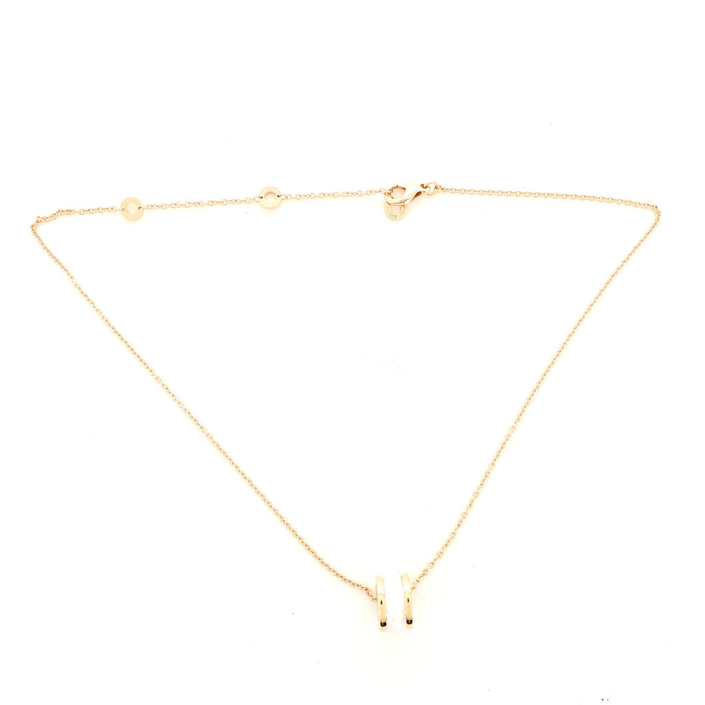 B.Zero1 Pendant Necklace 18K Rose Gold and Ceramic