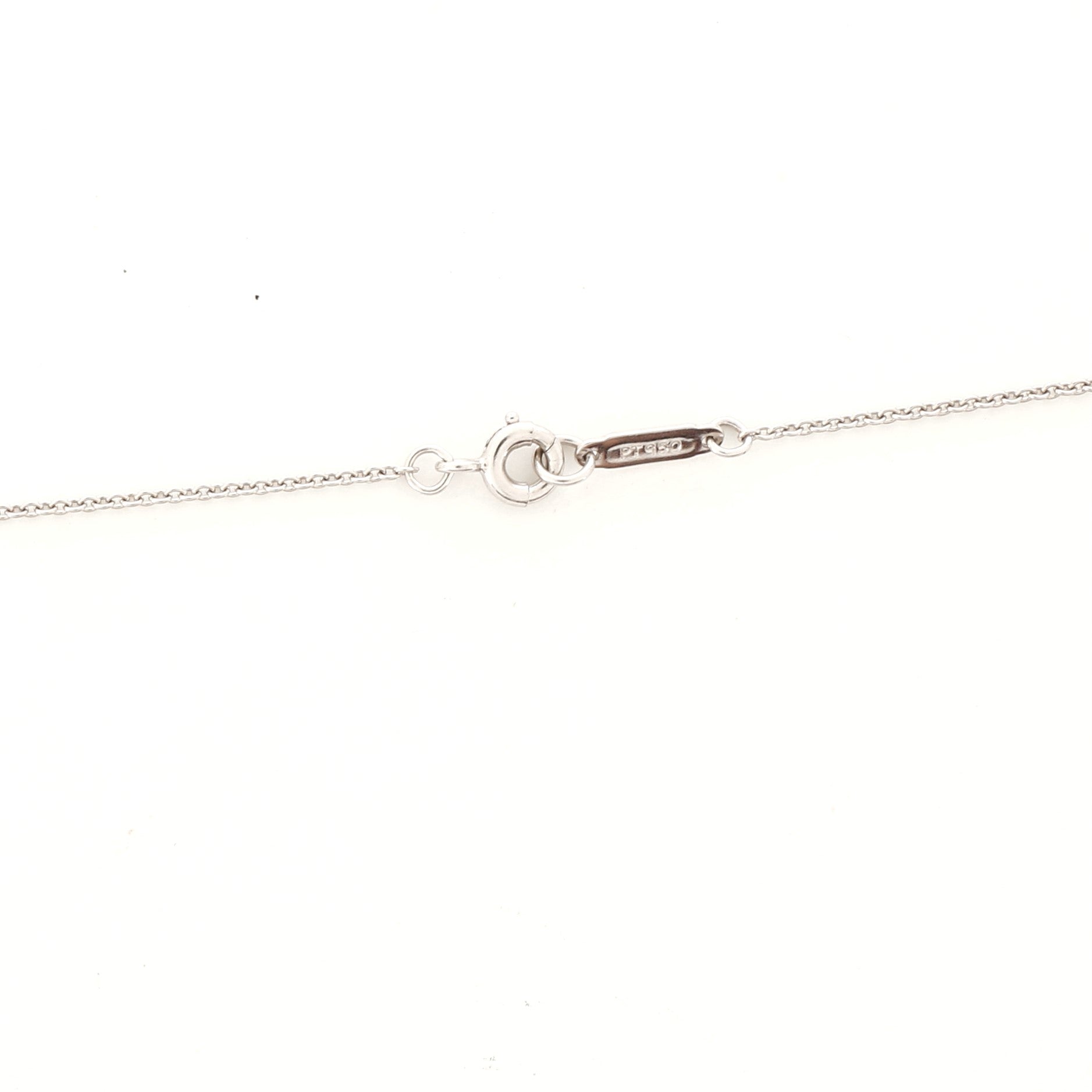 Heart Dot Pendant Necklace Platinum with Diamonds