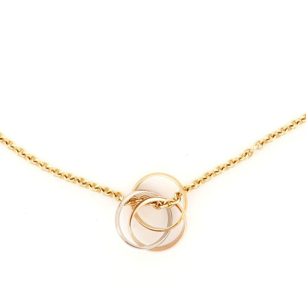 Baby Trinity Pendant Necklace 18K Tricolor Gold