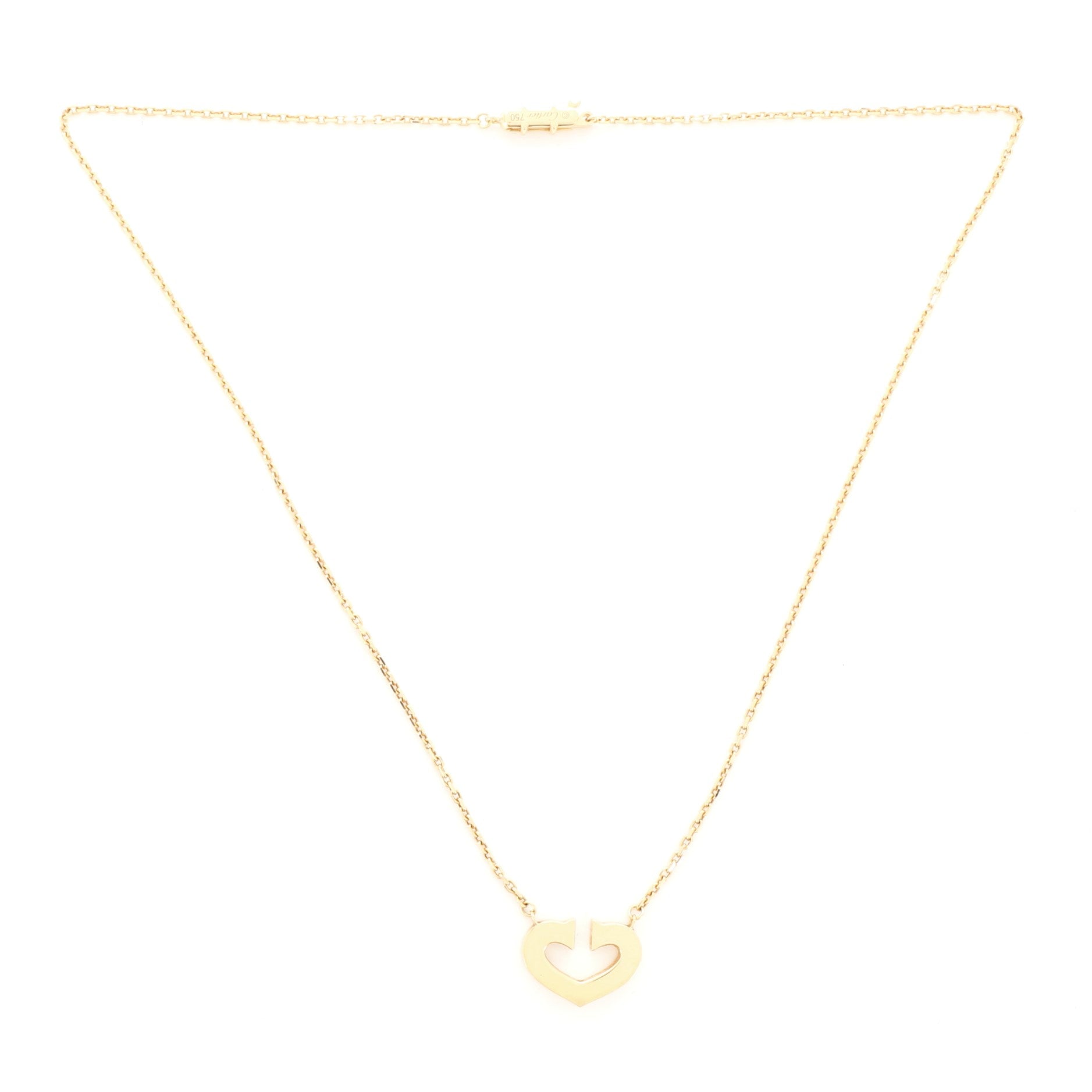 C Heart de Cartier Pendant Necklace 18K Yellow Gold