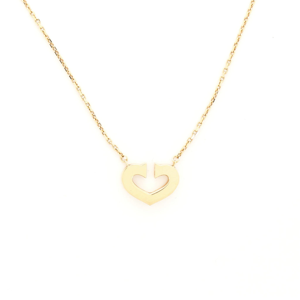 C Heart de Cartier Pendant Necklace 18K Yellow Gold