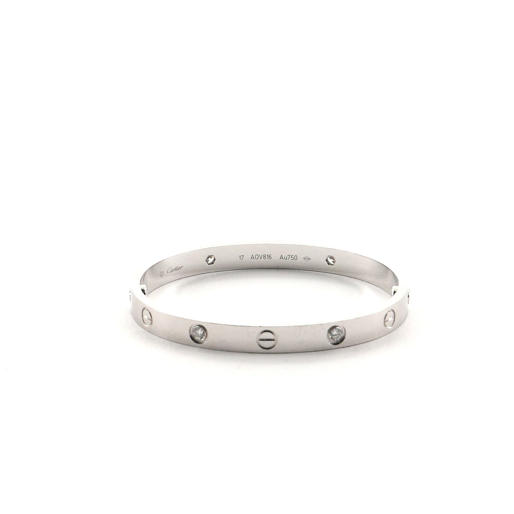 Love 4 Diamonds Bracelet 18K White Gold and Diamonds