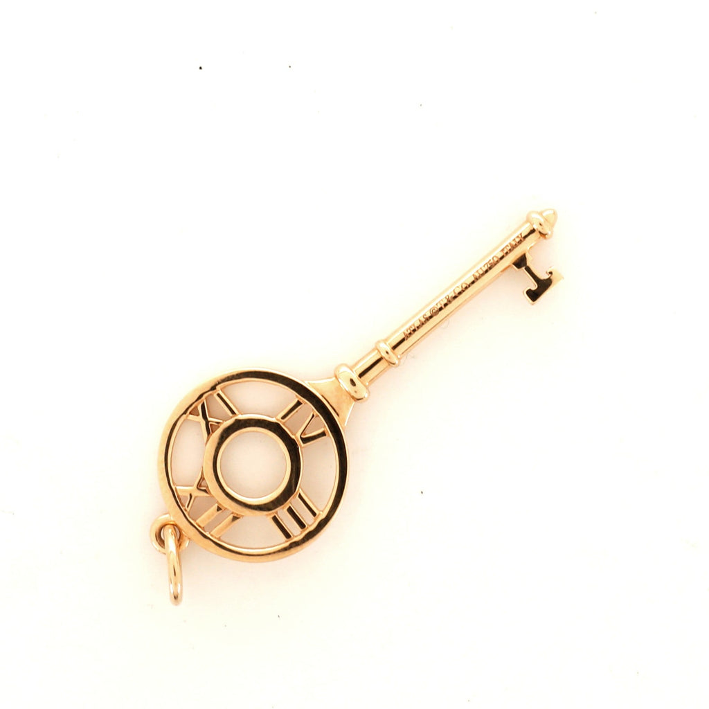 Atlas Key Pendant Necklace 18K Rose Gold and Diamonds