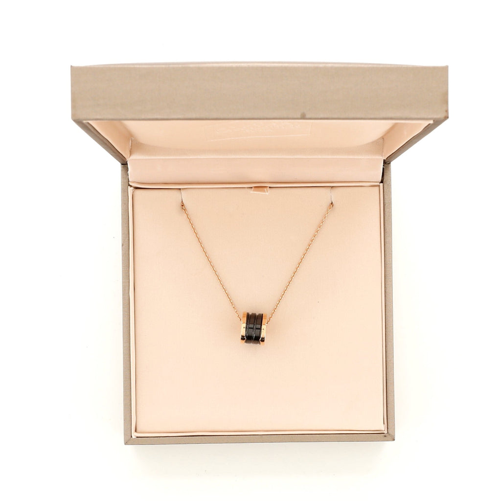 B.Zero1 Pendant Necklace 18K Rose Gold and Ceramic