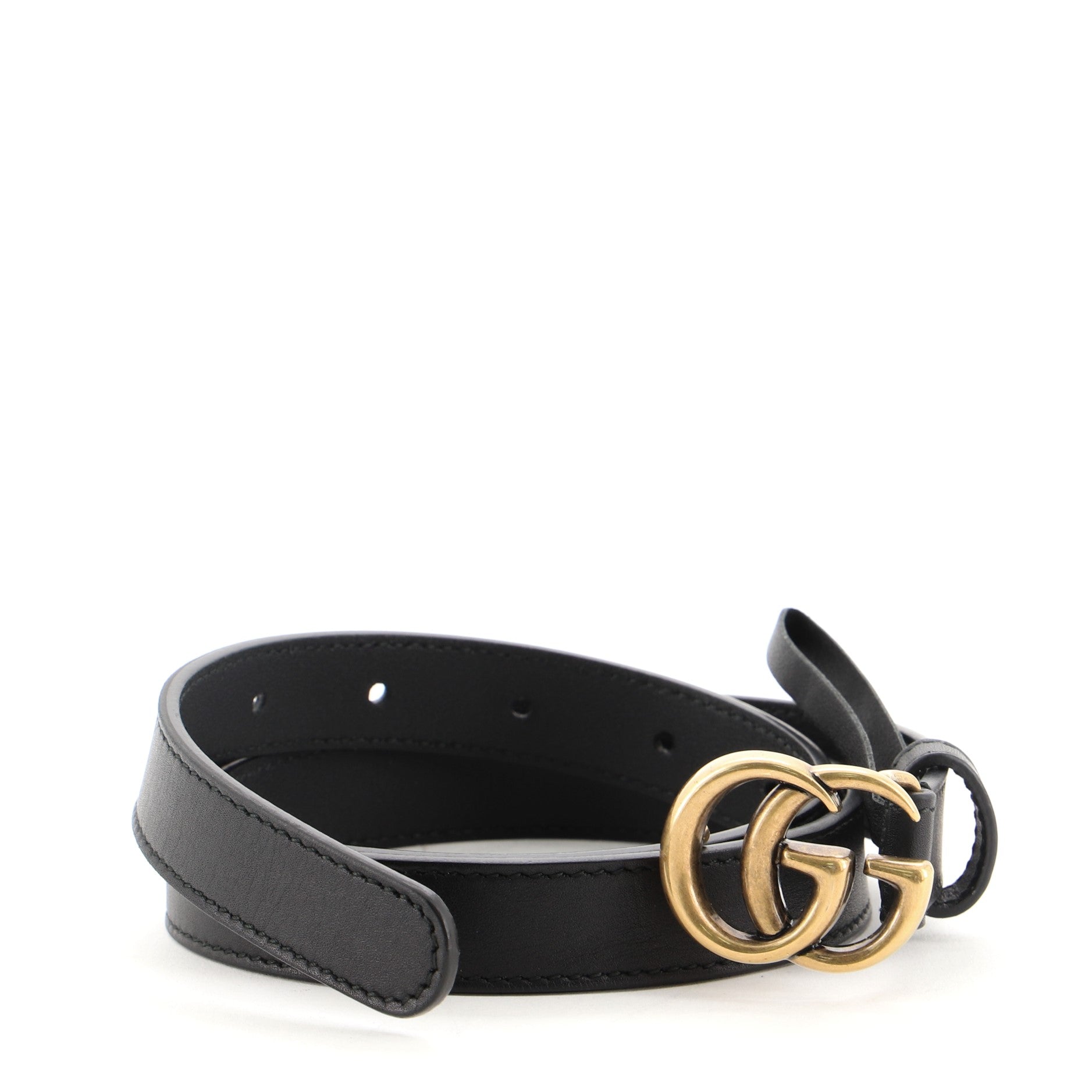 GG Marmont Belt Leather Thin 80