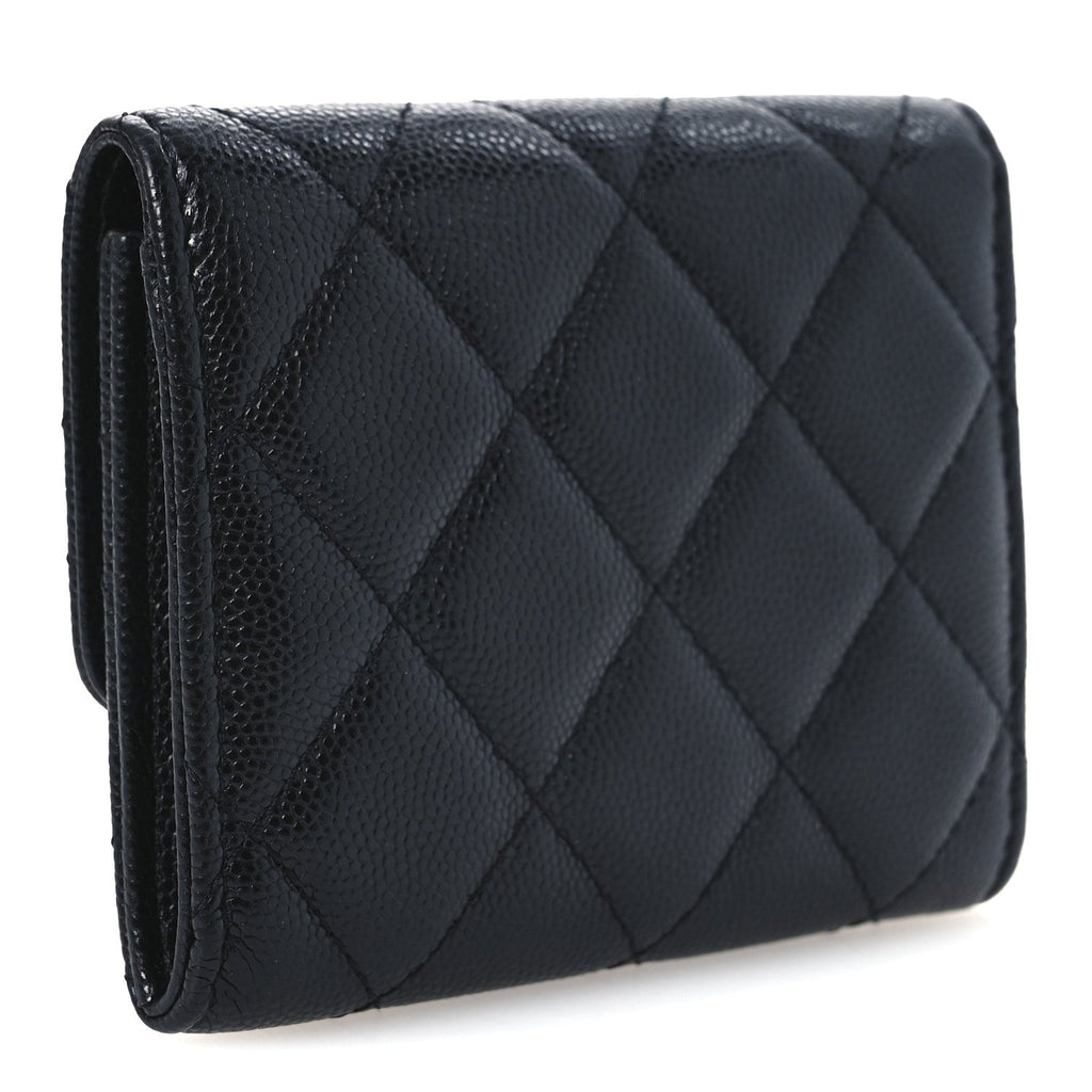 Caviar Quilted Flap  Holder So Black