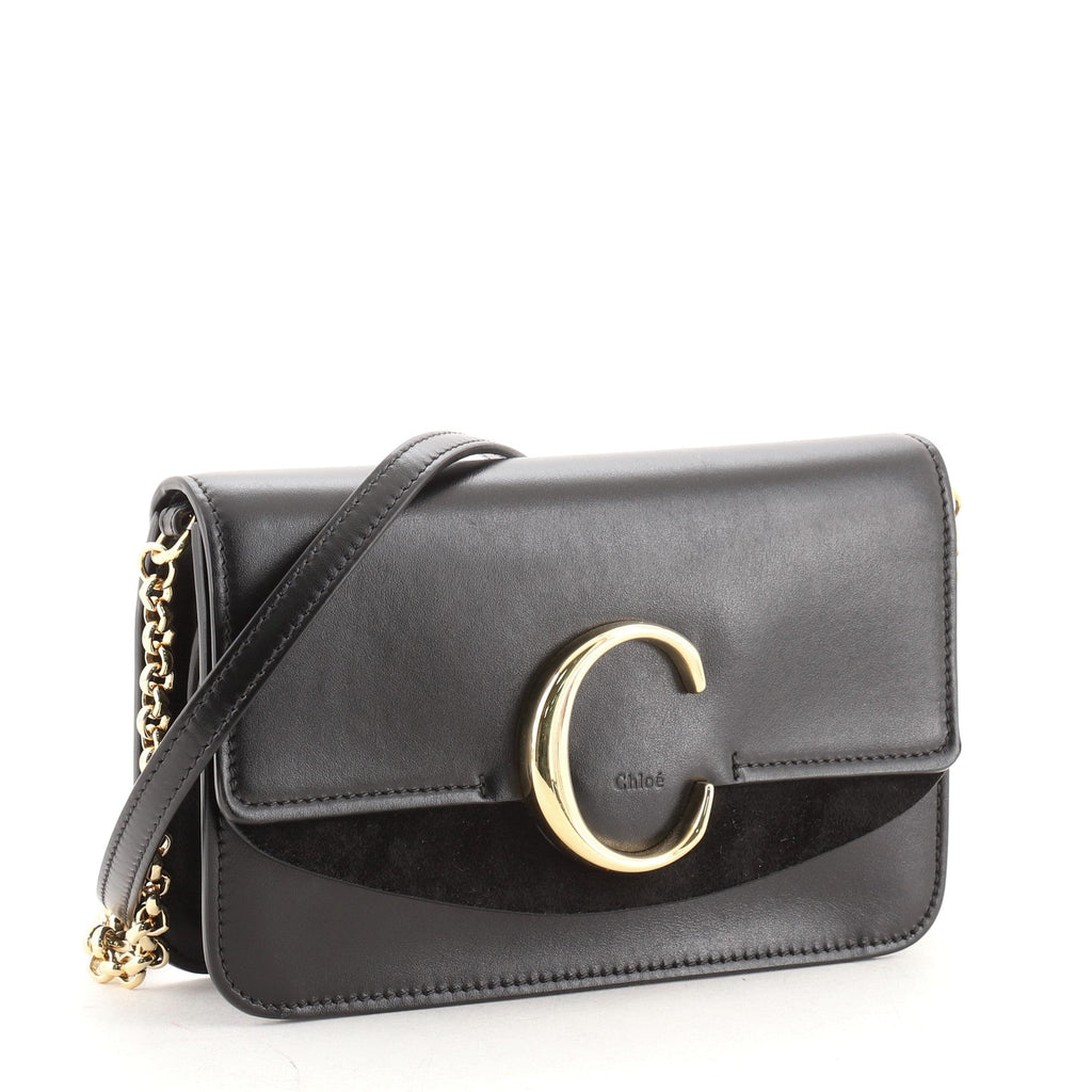 C Chain Clutch Leather