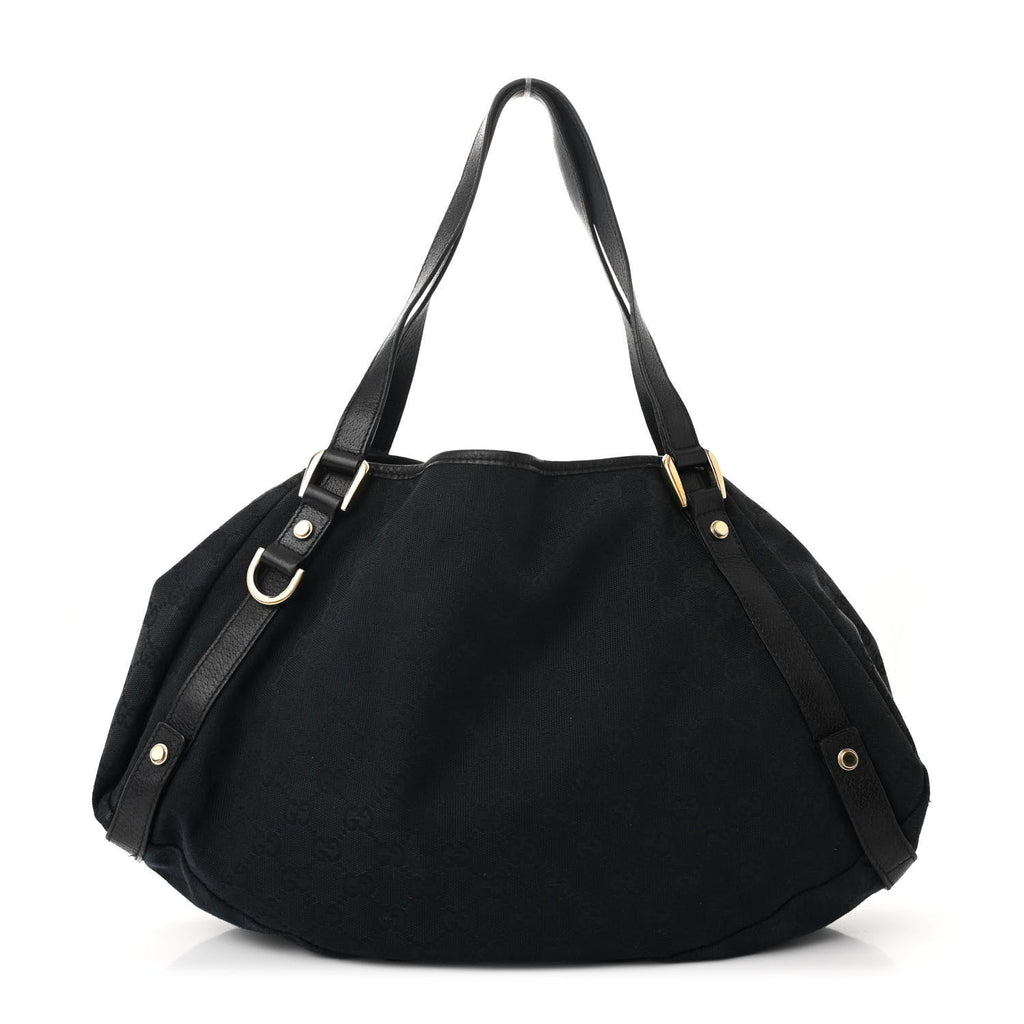 Monogram Medium Abbey Shoulder Bag Black