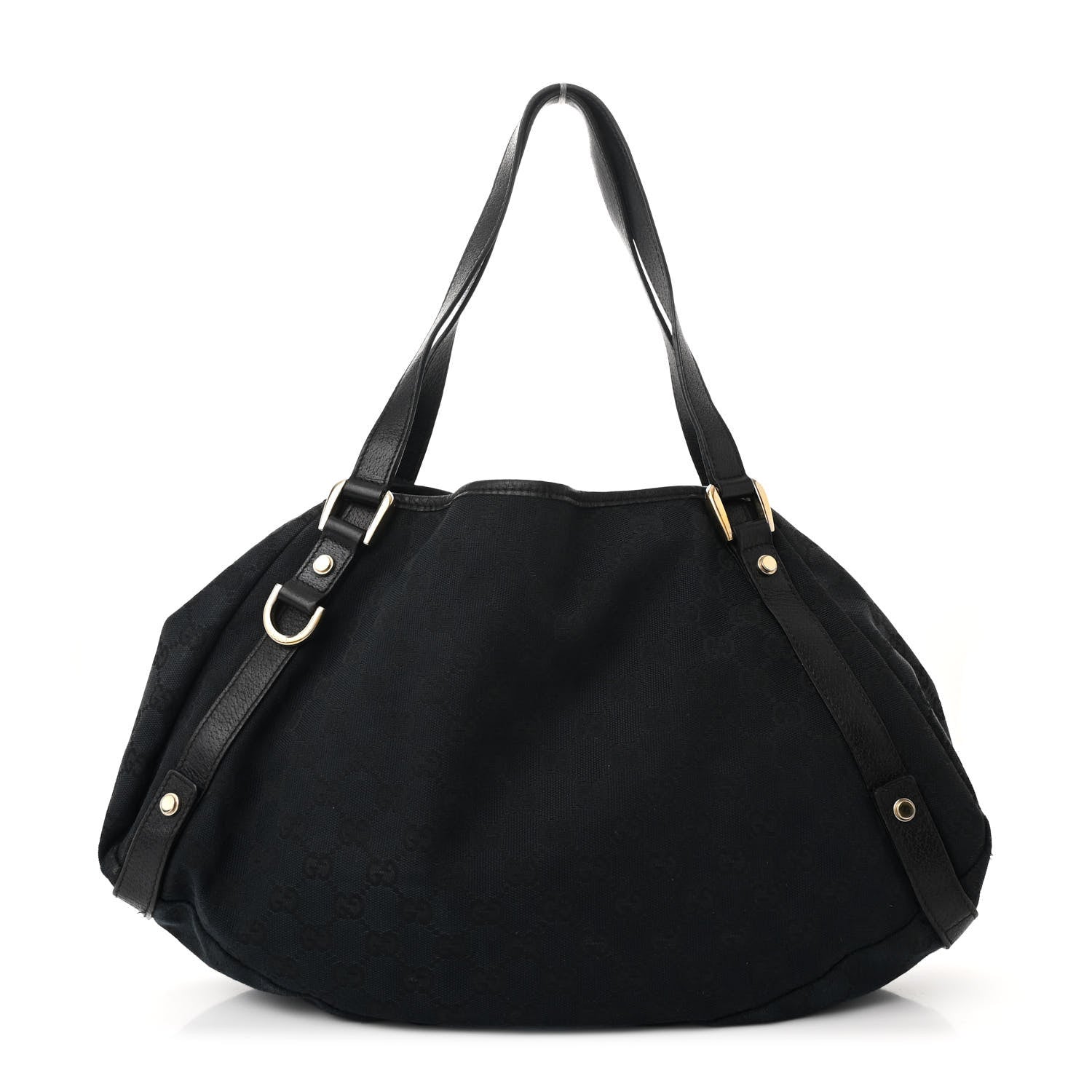 Monogram Medium Abbey Shoulder Bag Black