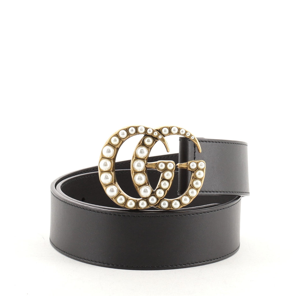 Pearly GG Marmont Belt Leather Wide 90