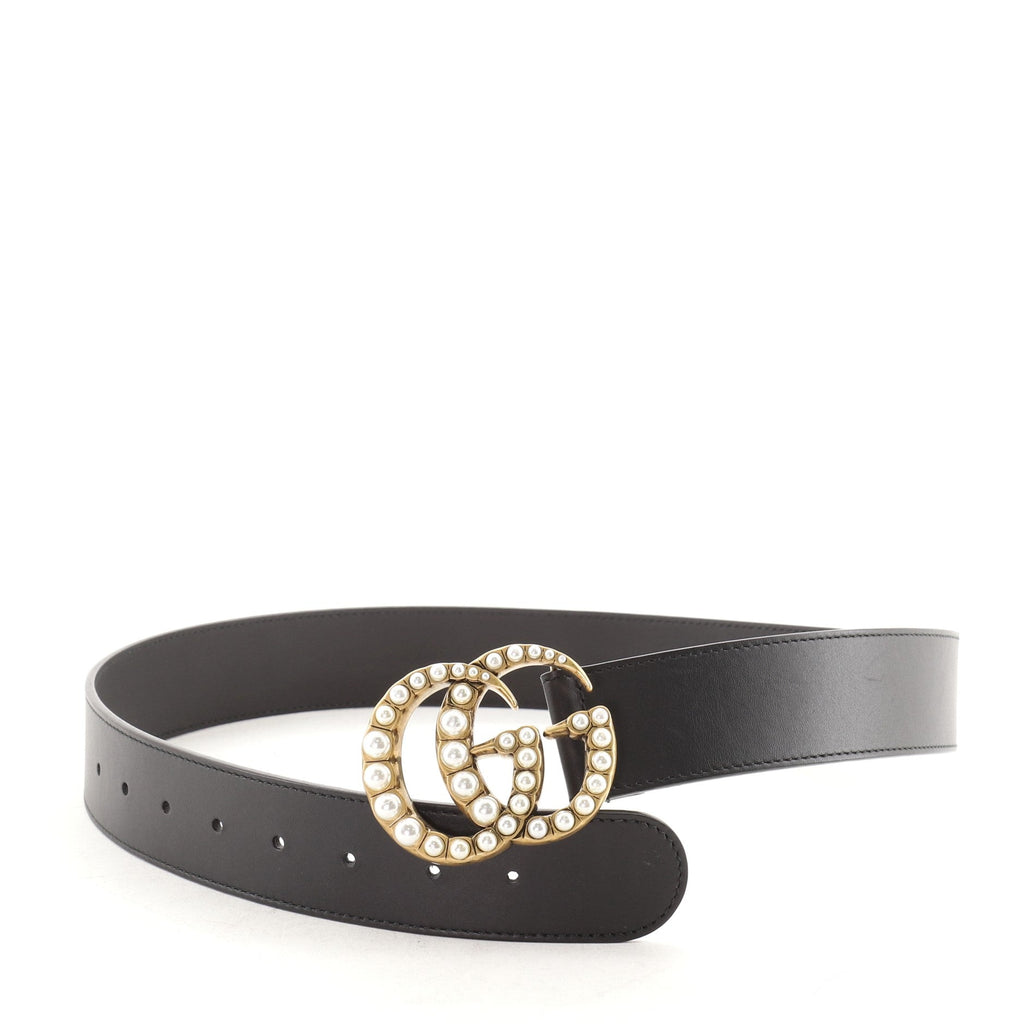 Pearly GG Marmont Belt Leather Wide 90