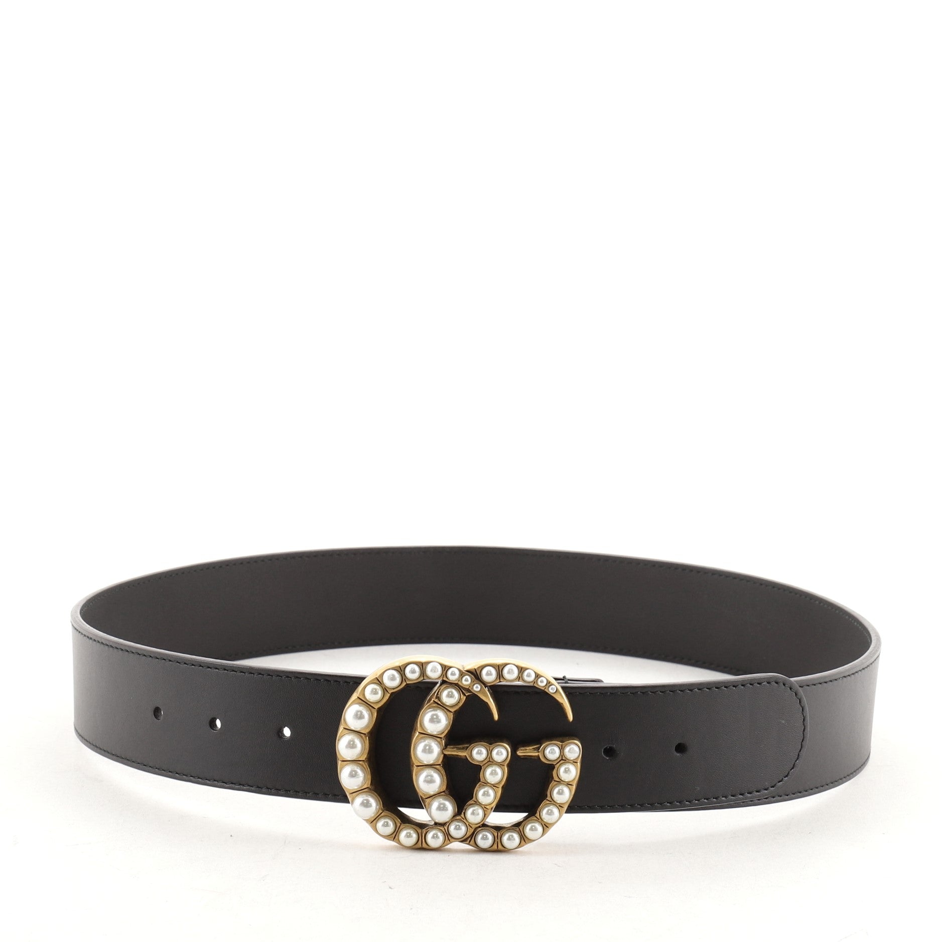 Pearly GG Marmont Belt Leather Wide 90