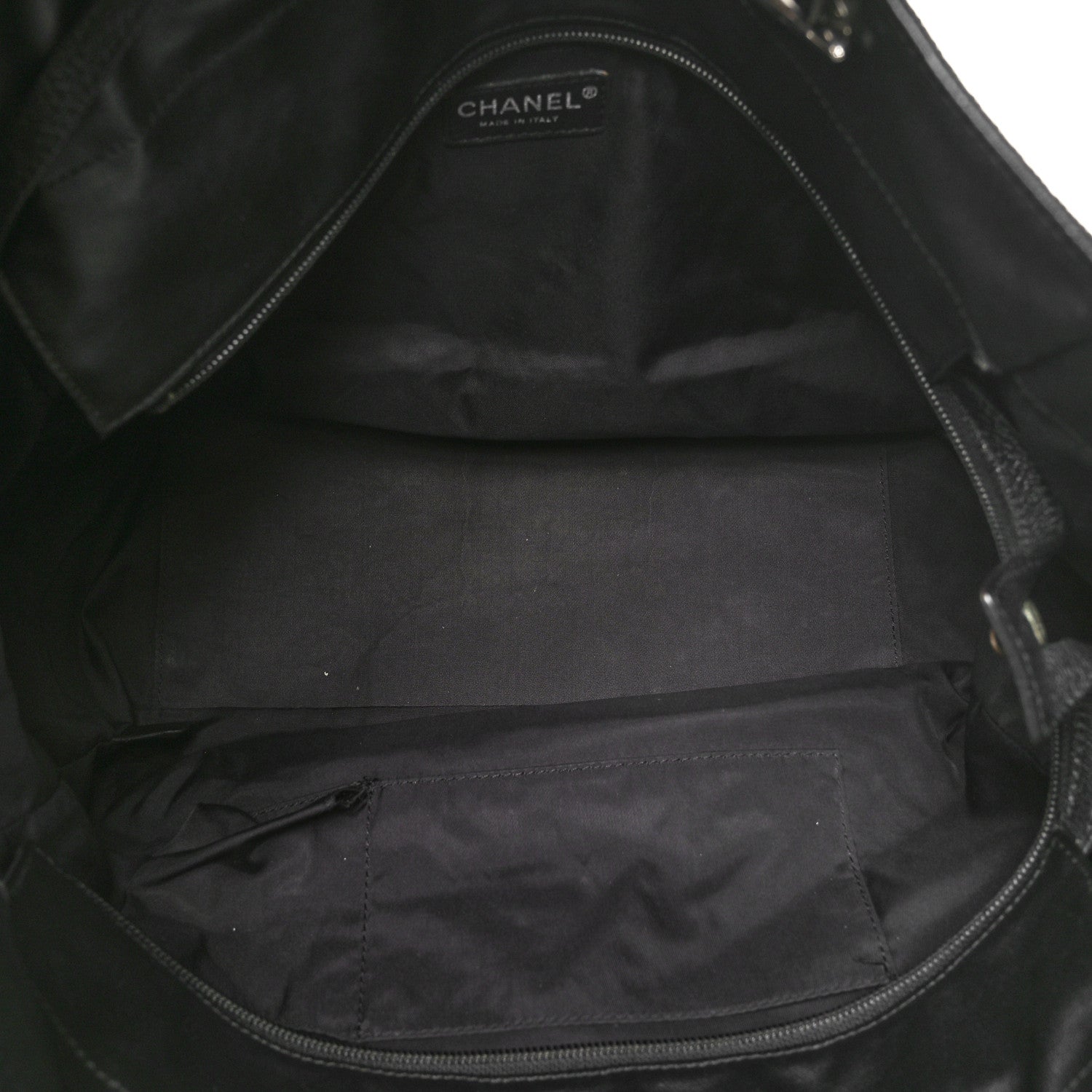 Coated Canvas Quilted Large Paris Biarritz Tote Black