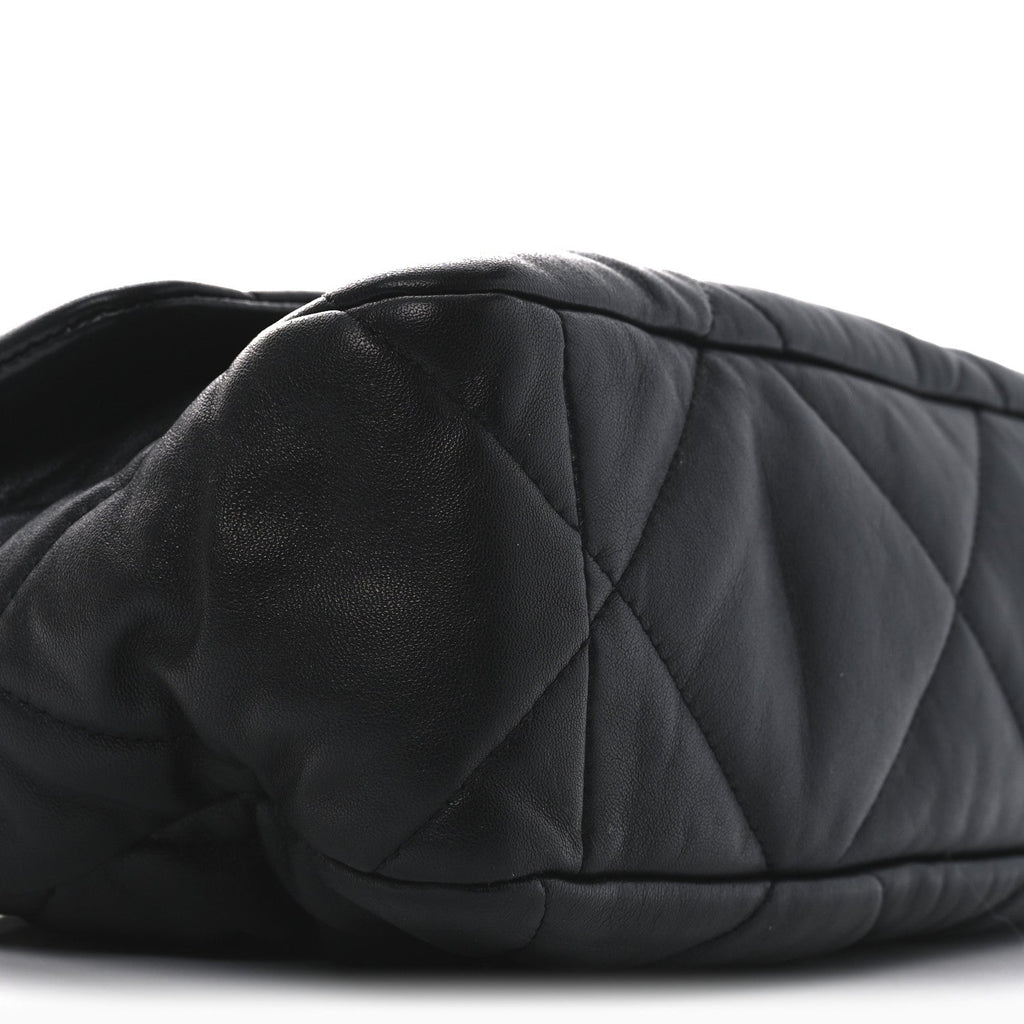 Lambskin Quilted Medium Chanel 19 Flap Black