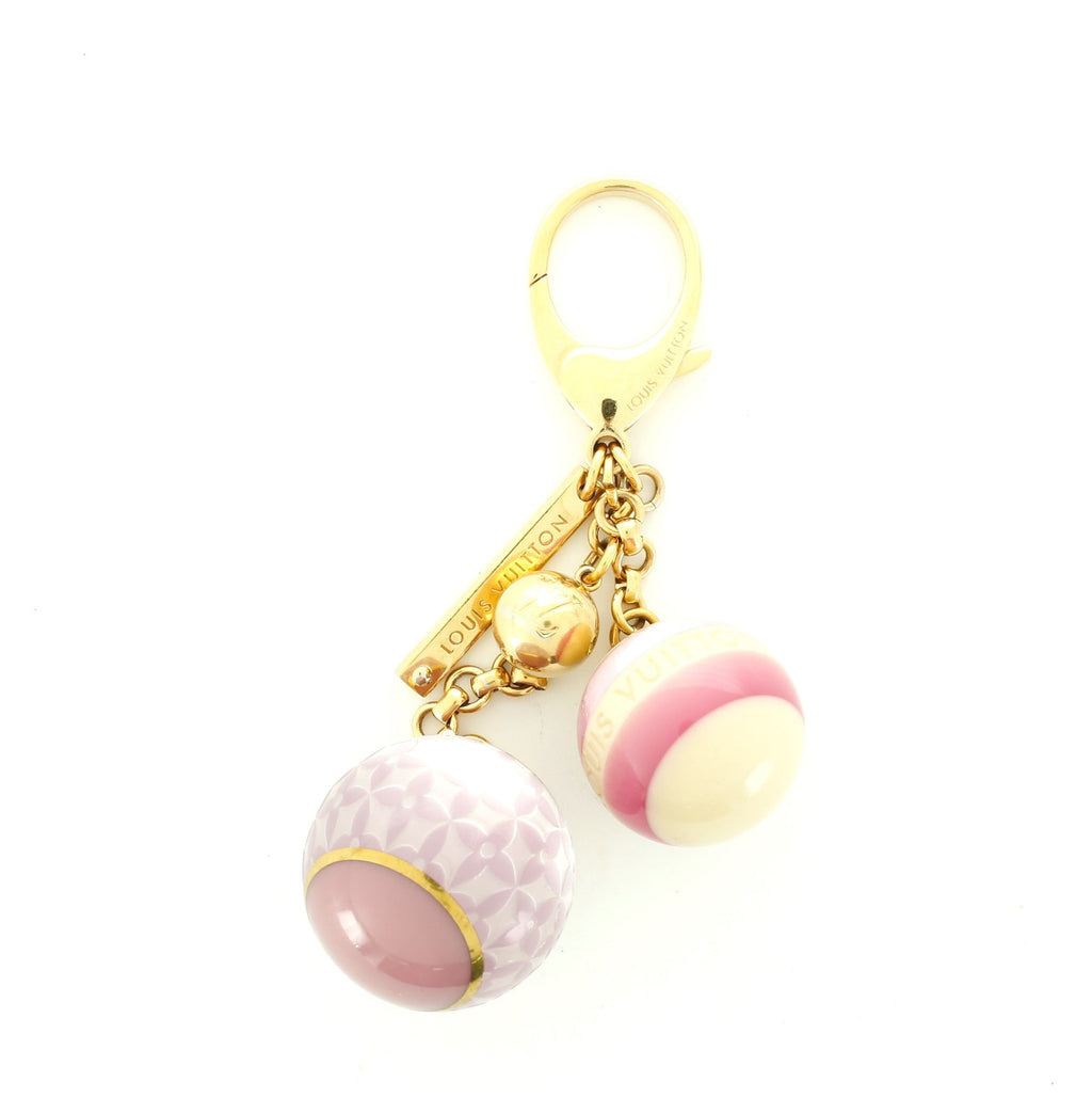 Mini Lin Croisette Bag Charm Resin and Brass