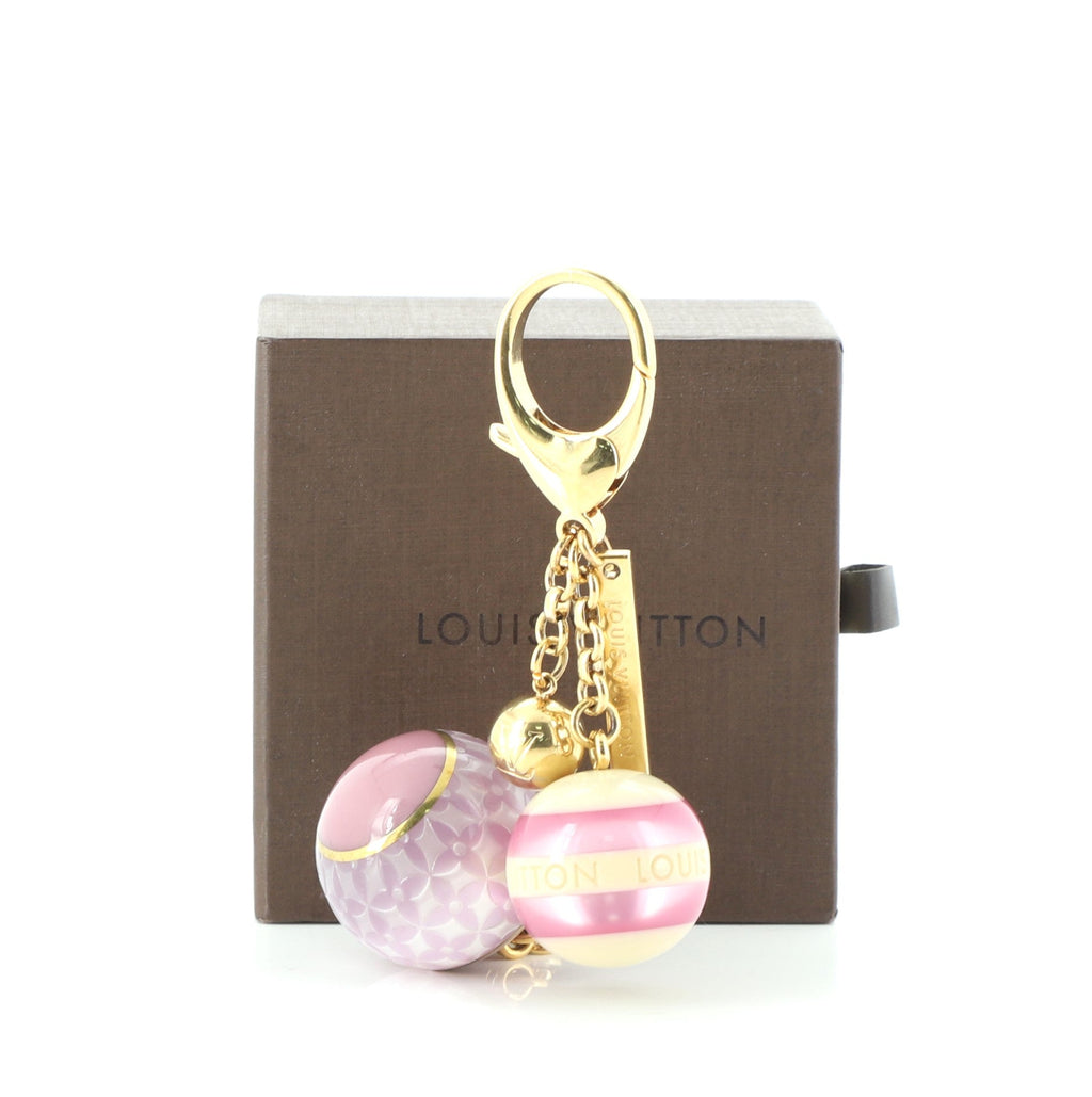 Mini Lin Croisette Bag Charm Resin and Brass