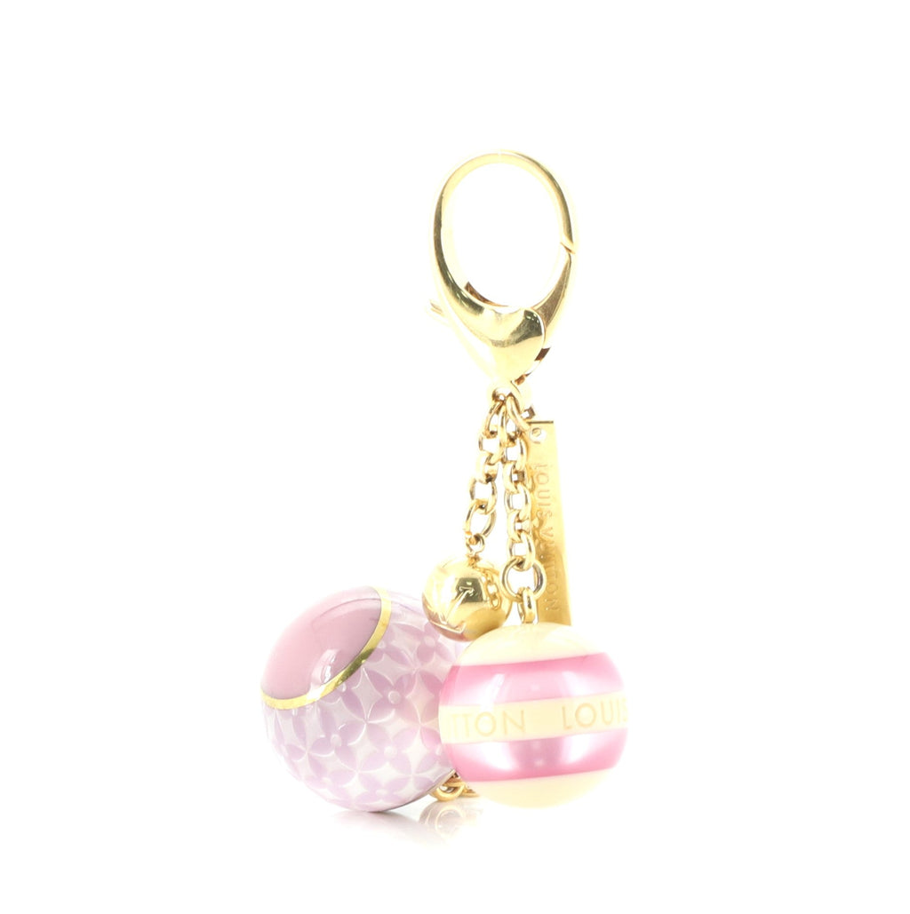 Mini Lin Croisette Bag Charm Resin and Brass