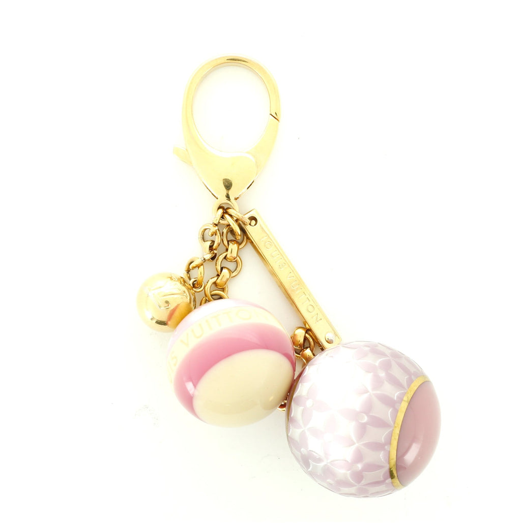 Mini Lin Croisette Bag Charm Resin and Brass
