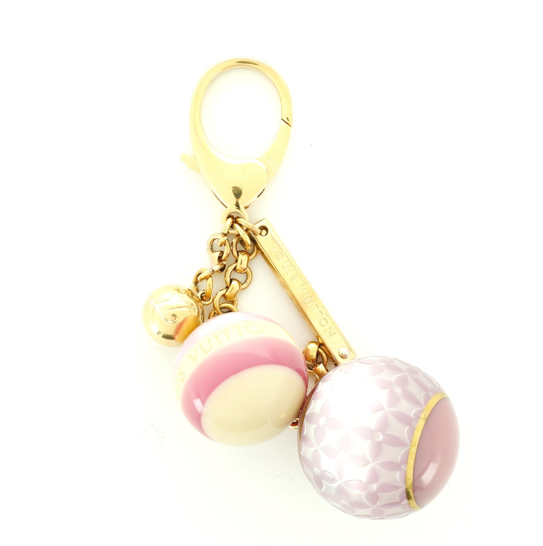Mini Lin Croisette Bag Charm Resin and Brass