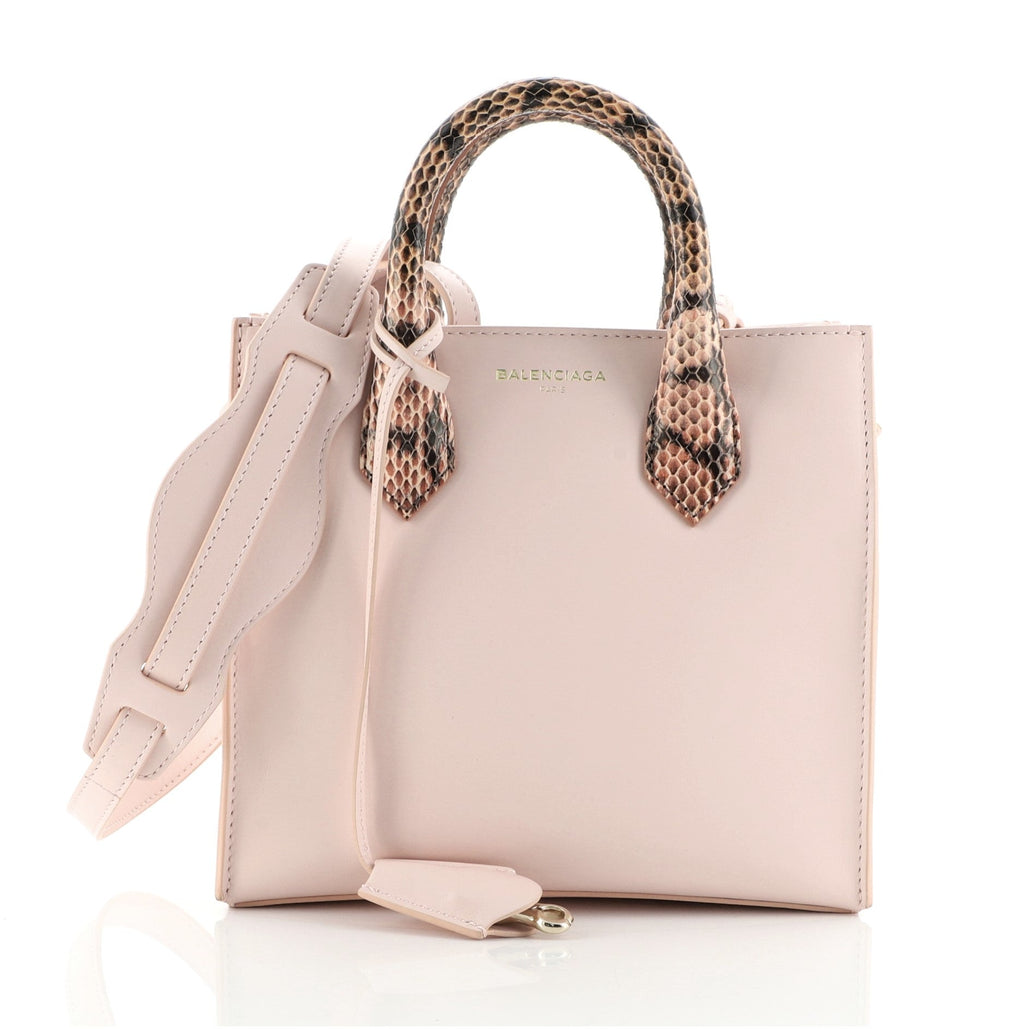 Nude All Afternoon Tote Leather with Snakeskin Mini