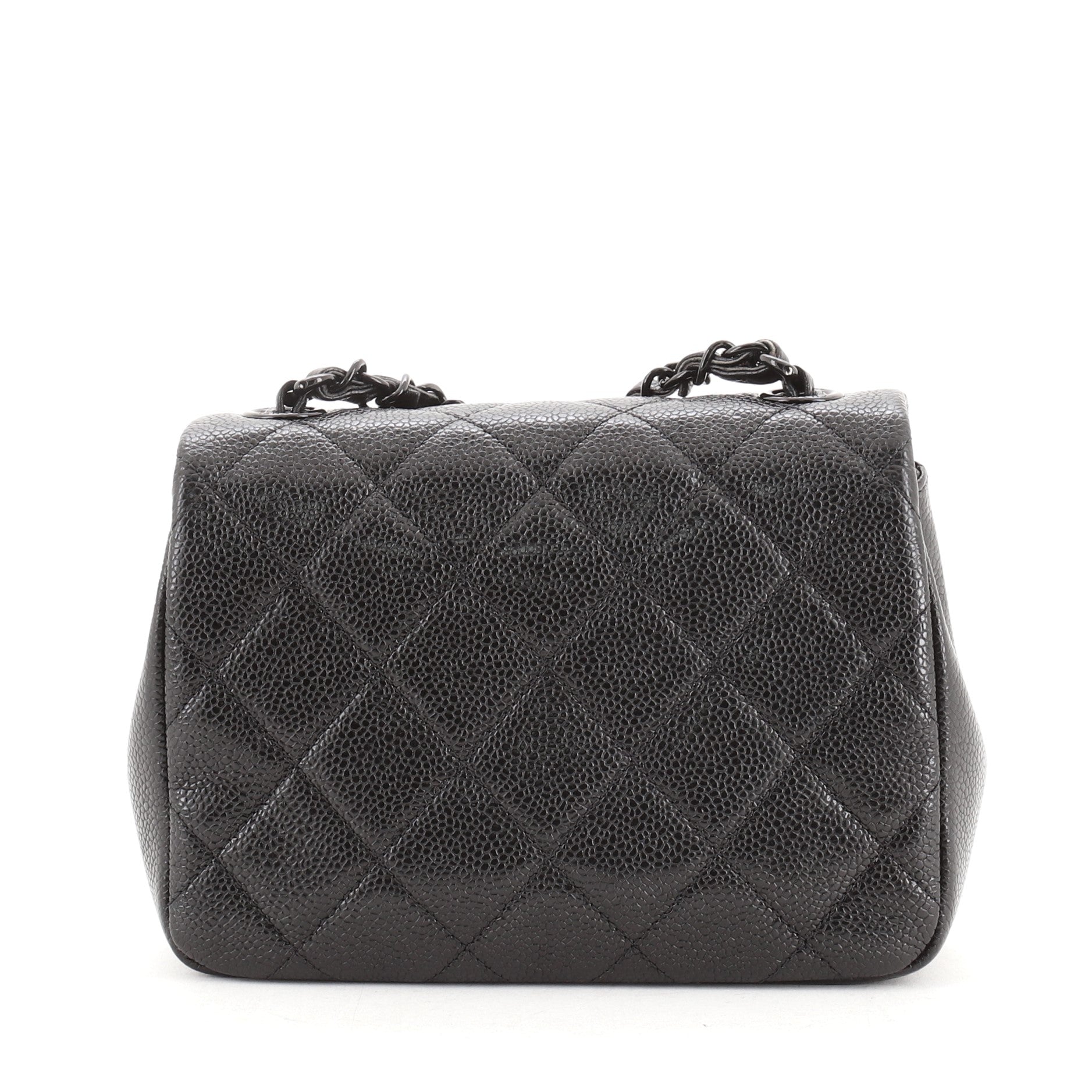 Incognito Square Flap Bag Quilted Caviar Mini
