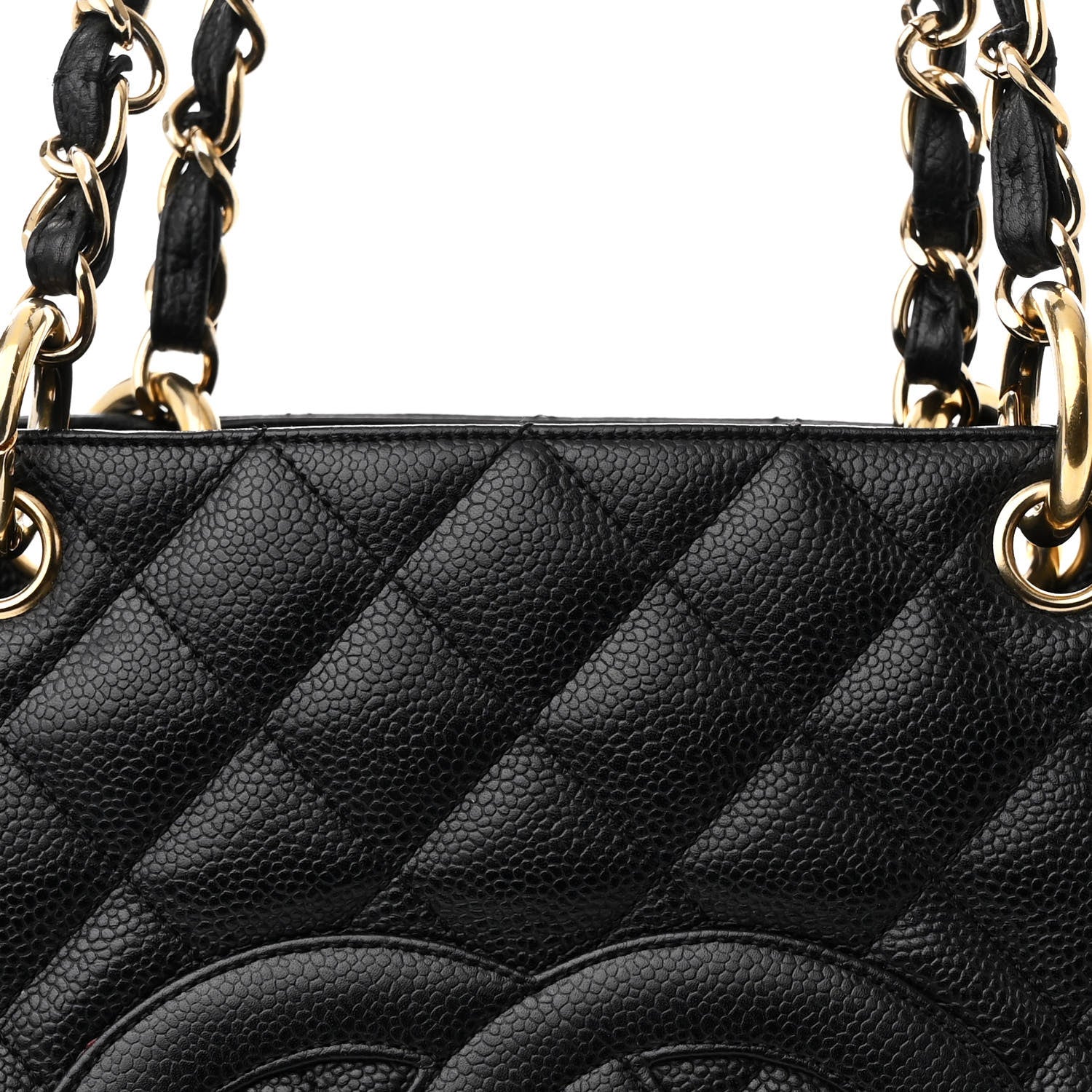 Caviar Quilted Grand Shopping Tote GST Black