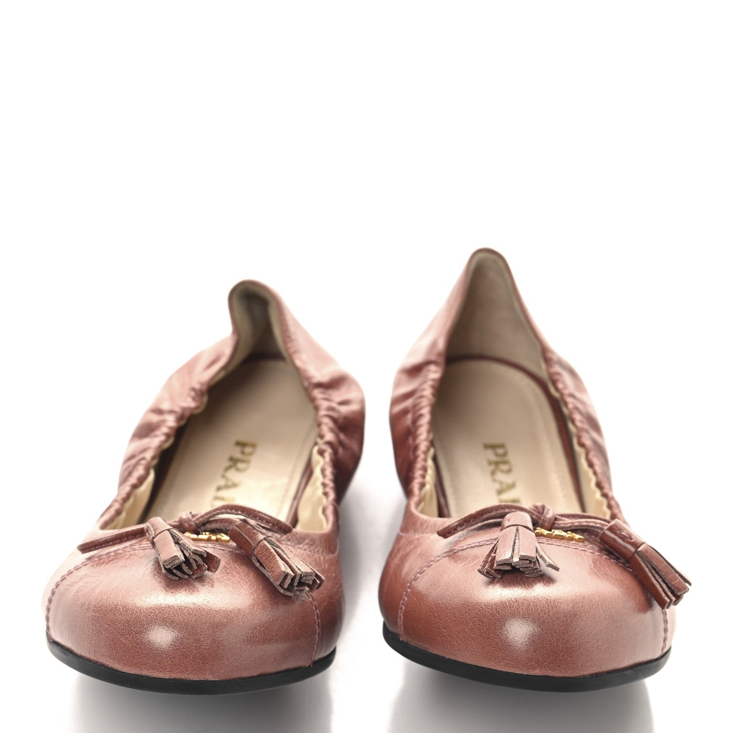 Vitello Shine Ballet Bow Flats 36 Antico