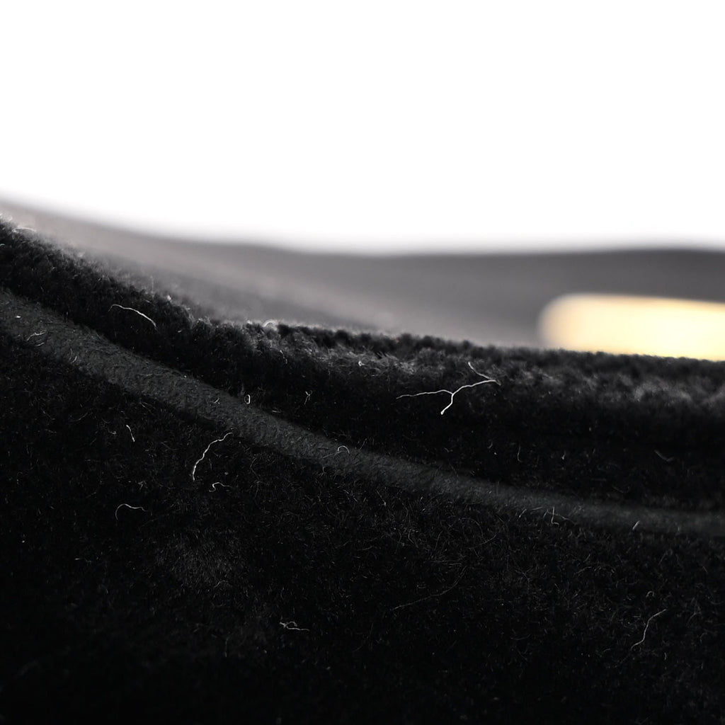 Velvet Horizontal Quilted Small Single Flap Black