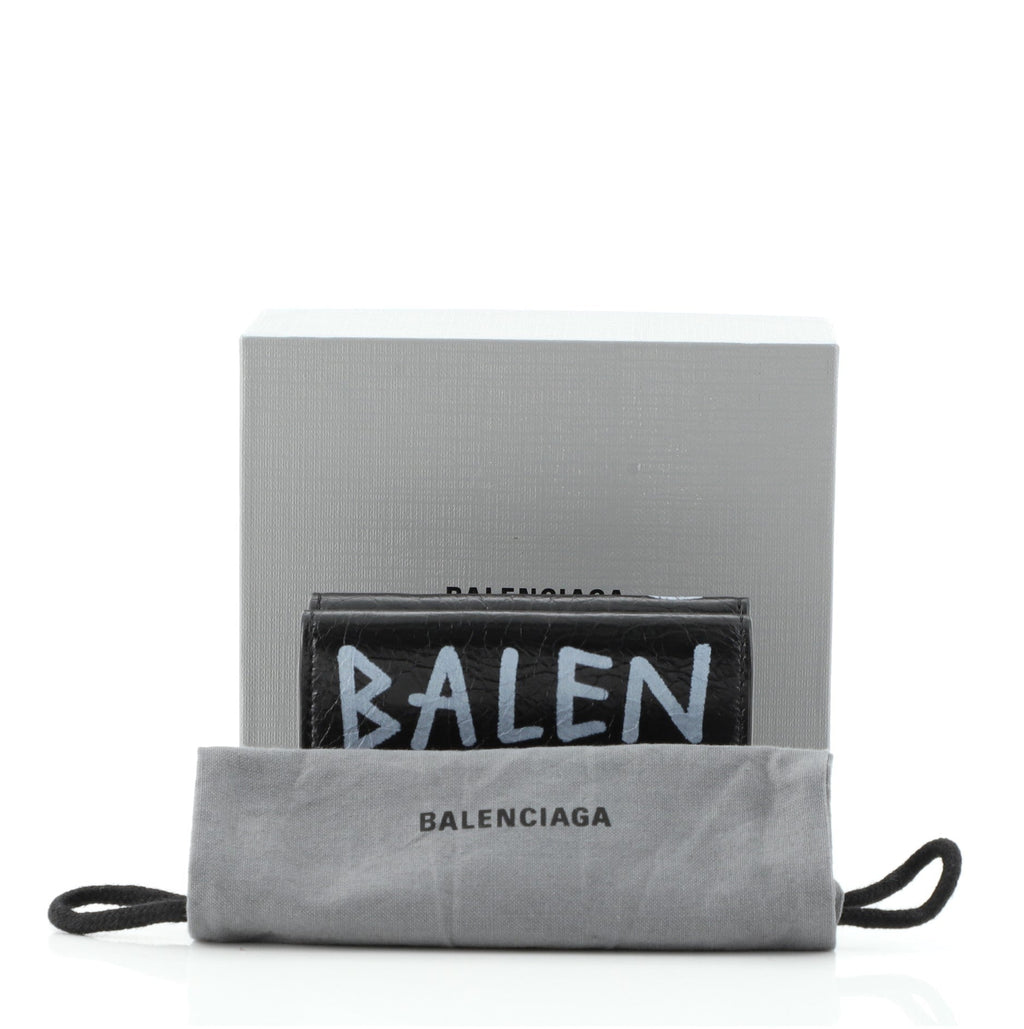 Graffiti Flap Wallet Leather Mini