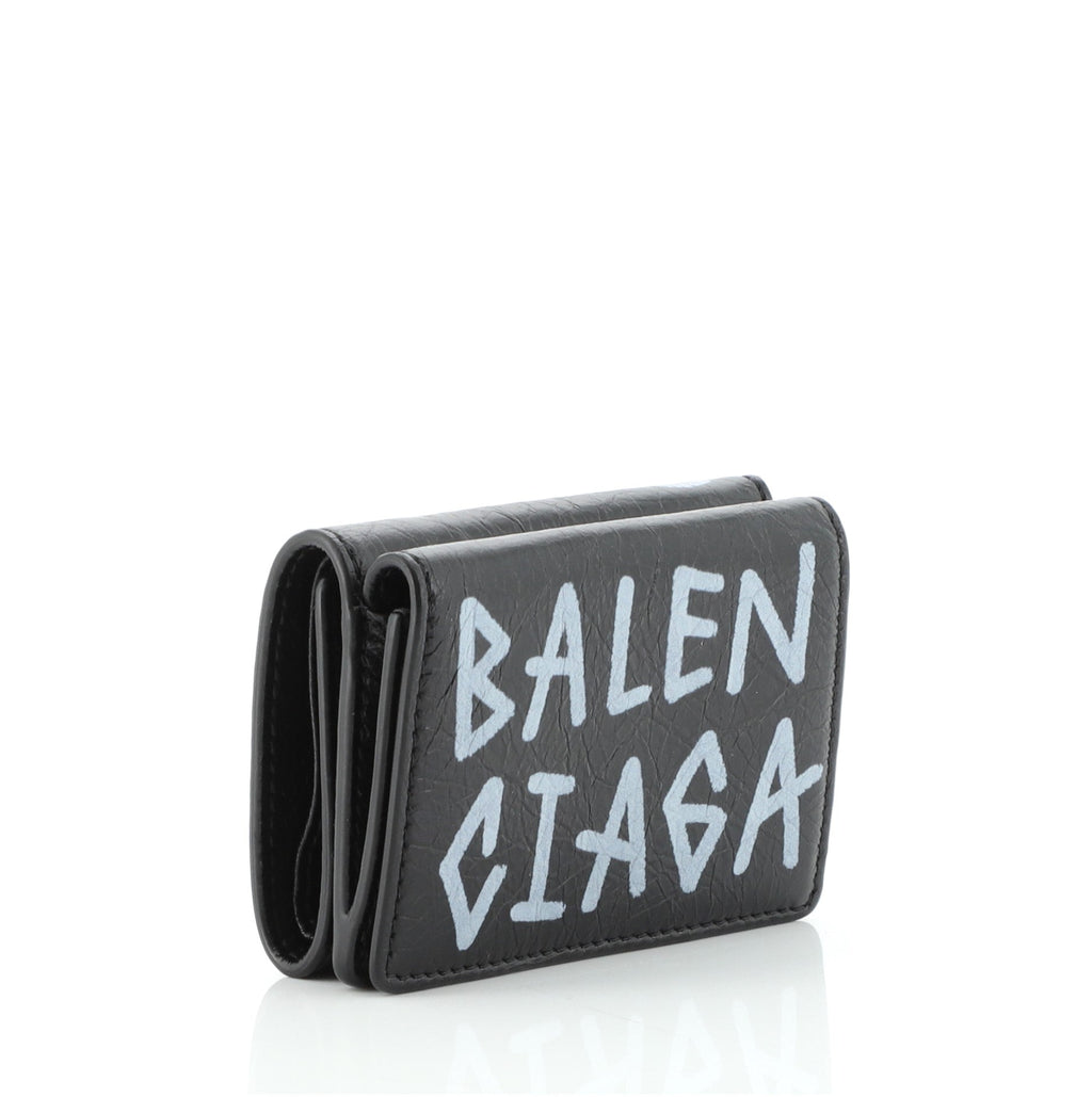 Graffiti Flap Wallet Leather Mini