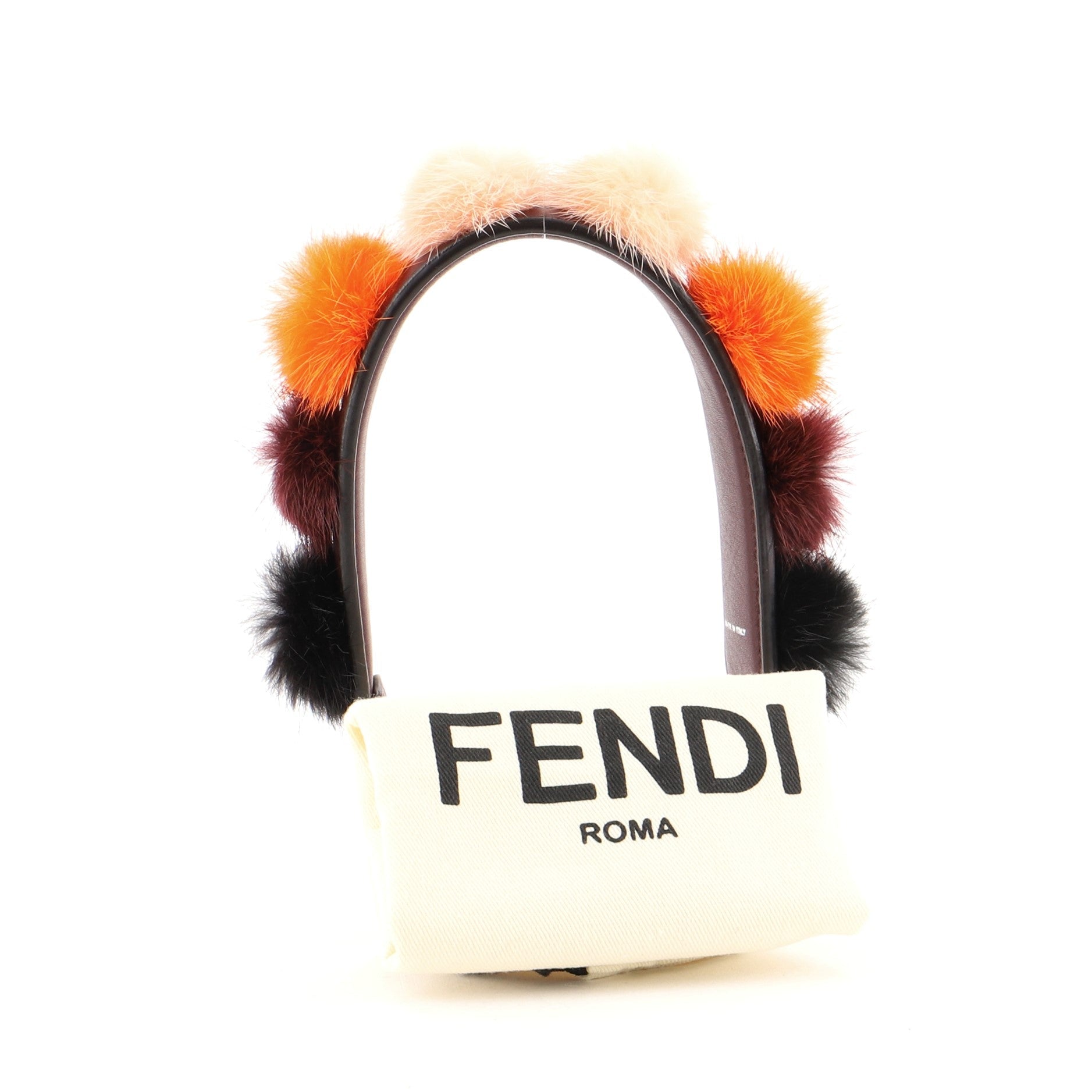 Pom Pom Mini Strap You Short Shoulder Strap Leather and Fur