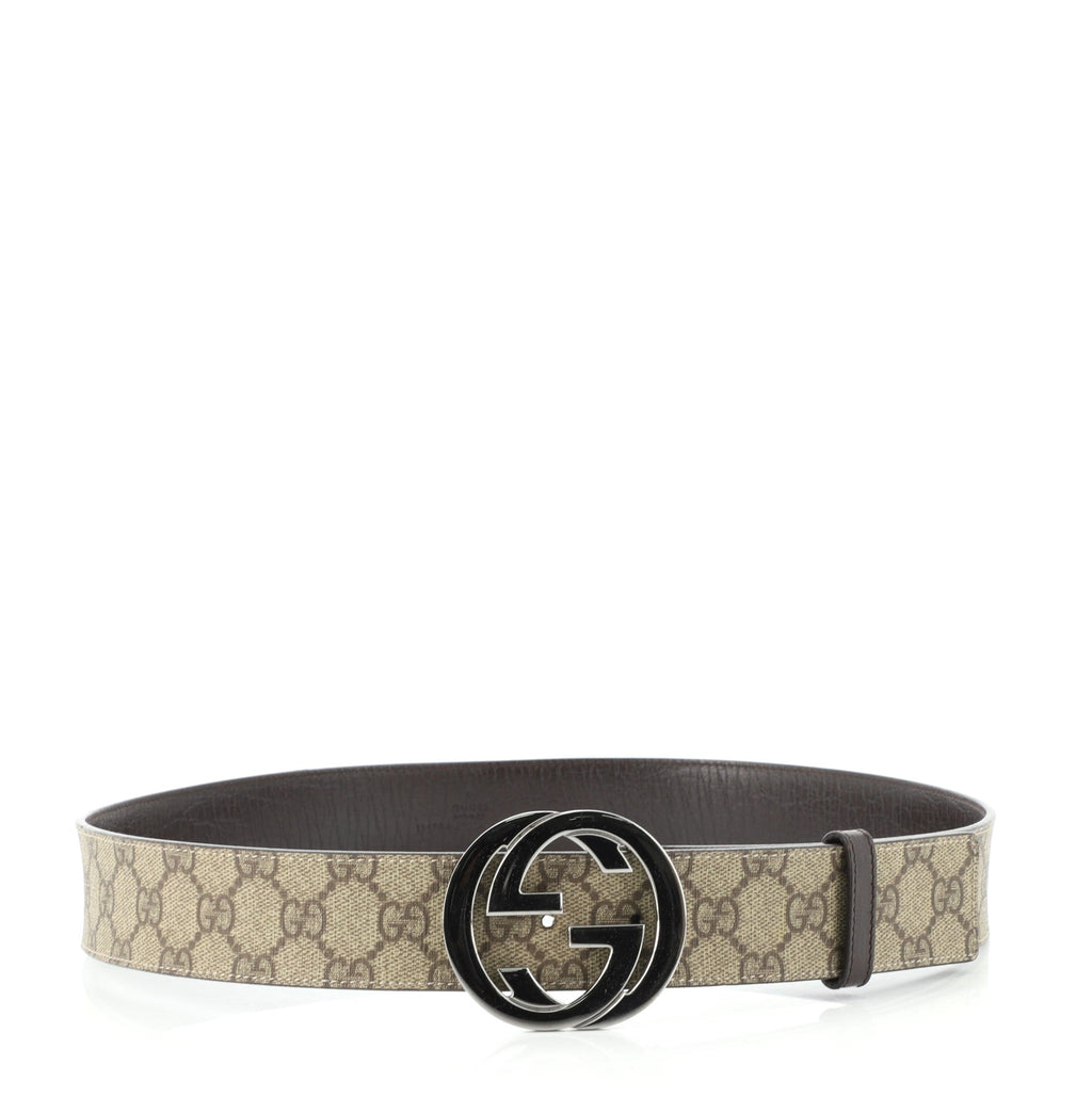 Interlocking G Belt GG Coated Canvas Wide 90