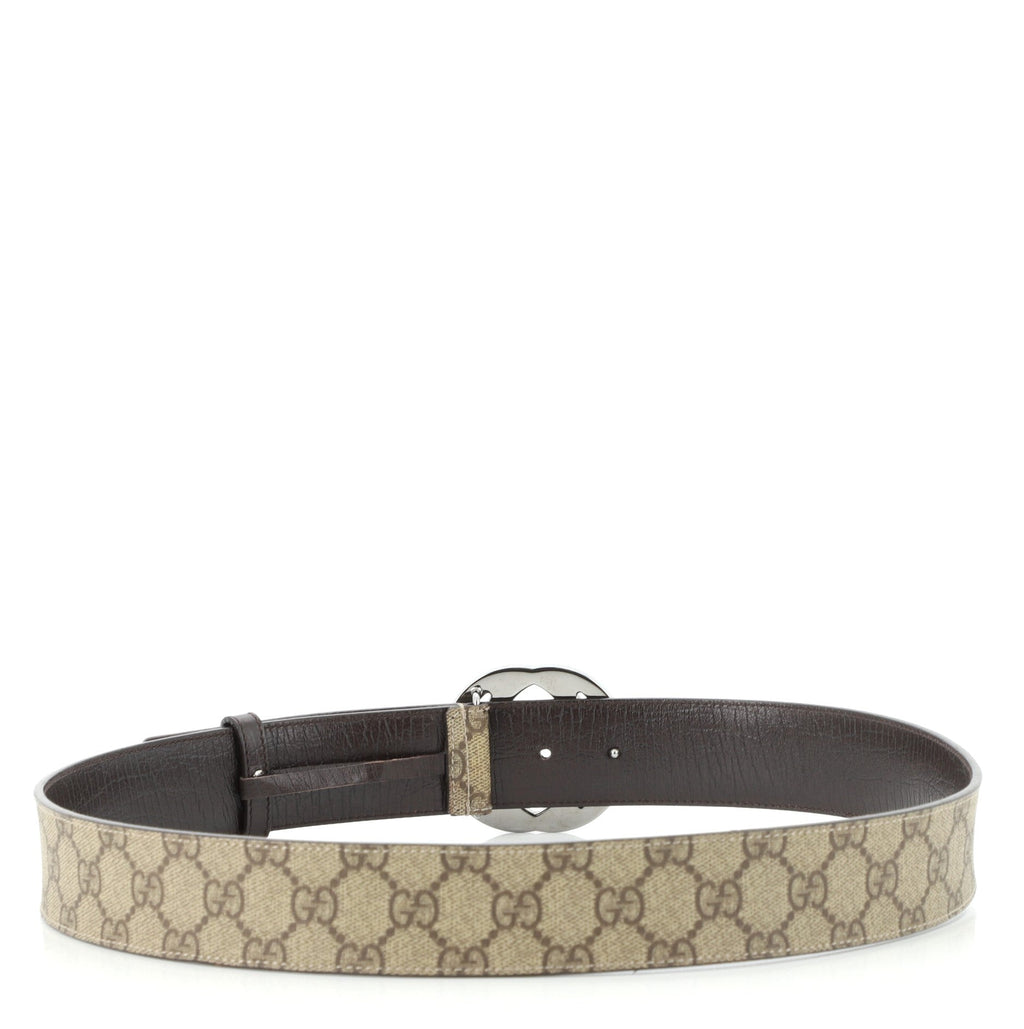 Interlocking G Belt GG Coated Canvas Wide 90