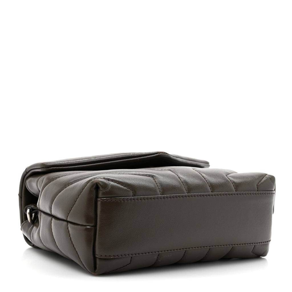 Calfskin Y Quilted Monogram Toy Loulou Crossbody Bag Military Olive