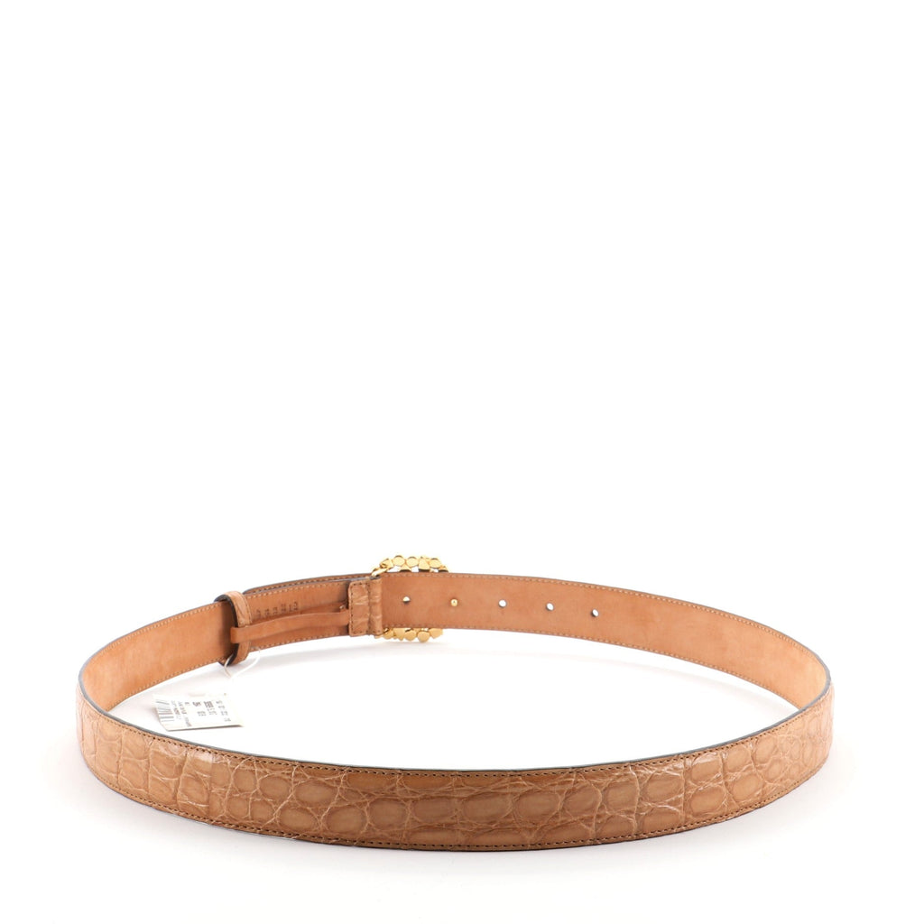 Interlocking G Belt Crocodile with Crystals Thin 5