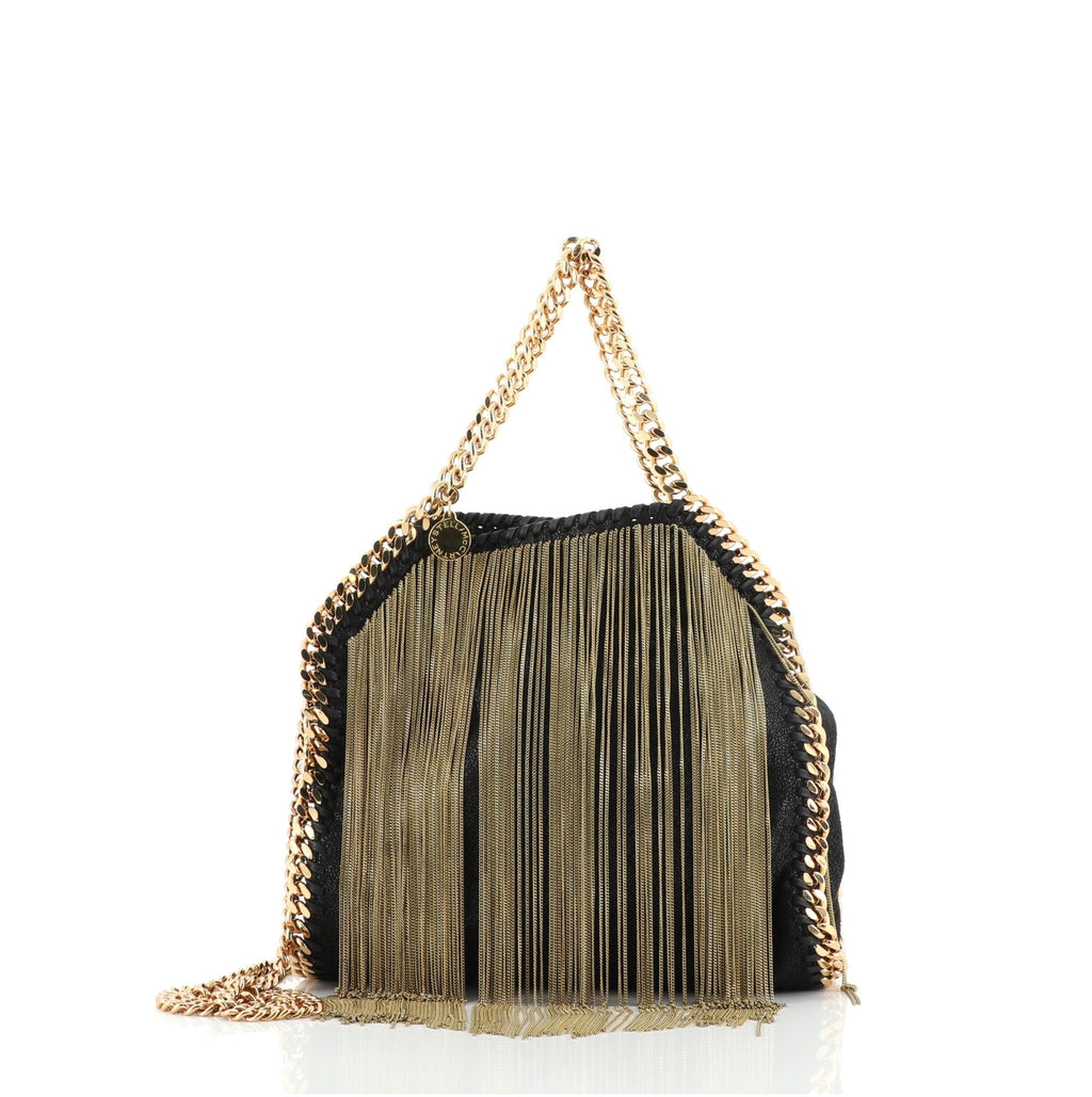 Falabella Fold Over Crossbody Bag Chain Fringe Shaggy Deer Mini