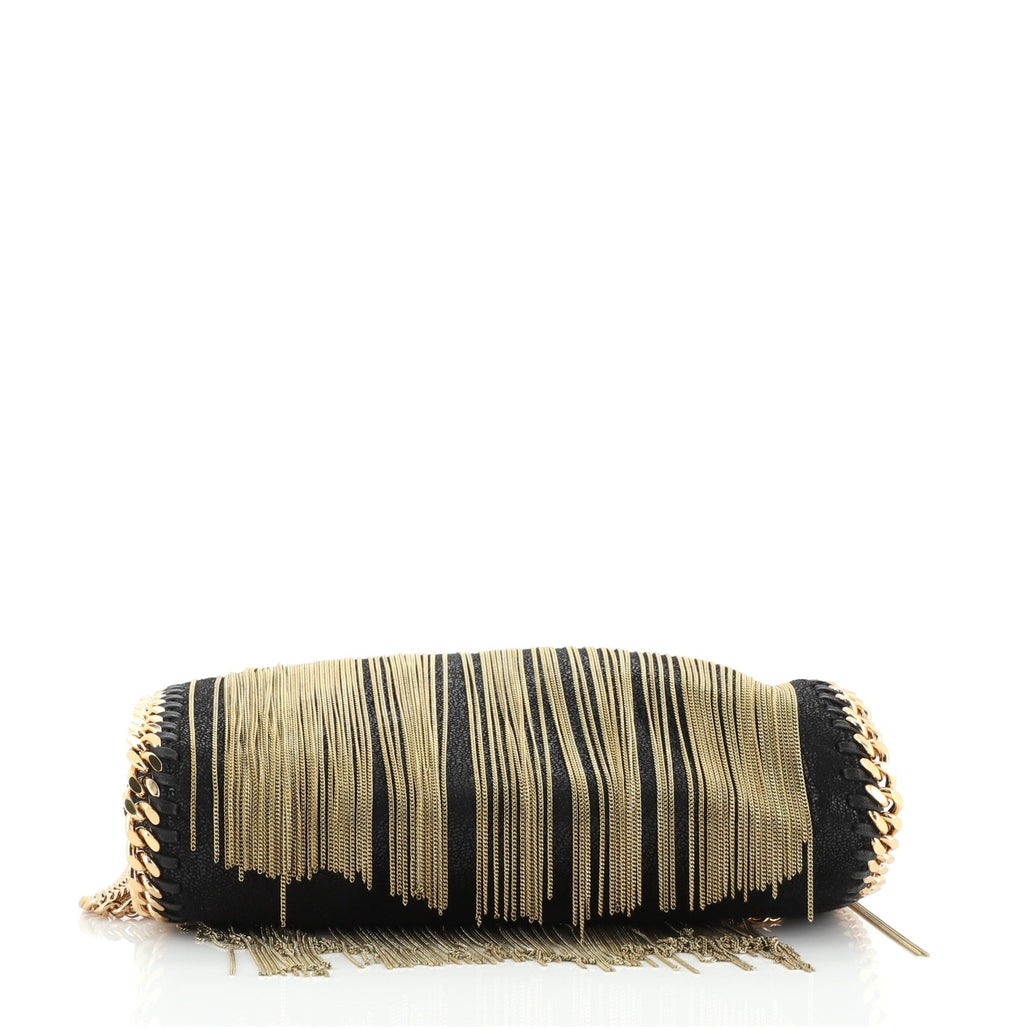 Falabella Fold Over Crossbody Bag Chain Fringe Shaggy Deer Mini