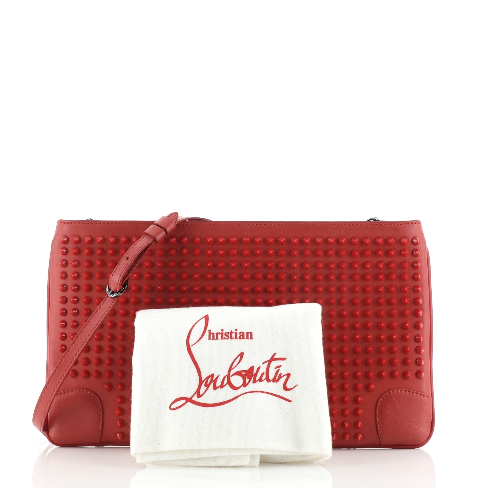 Loubiposh Clutch Spiked Leather