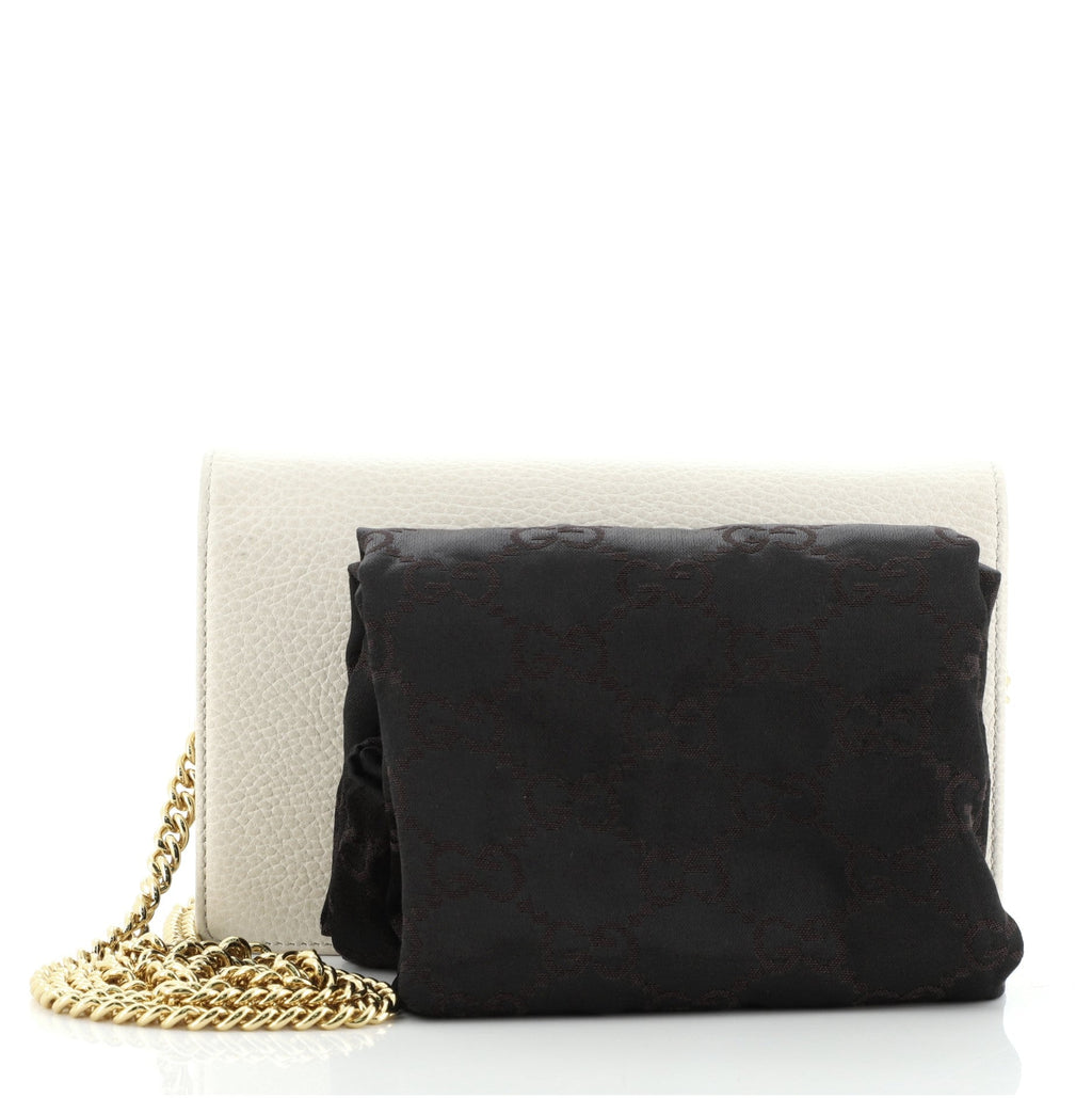 Petite GG Marmont Chain Wallet Leather Mini