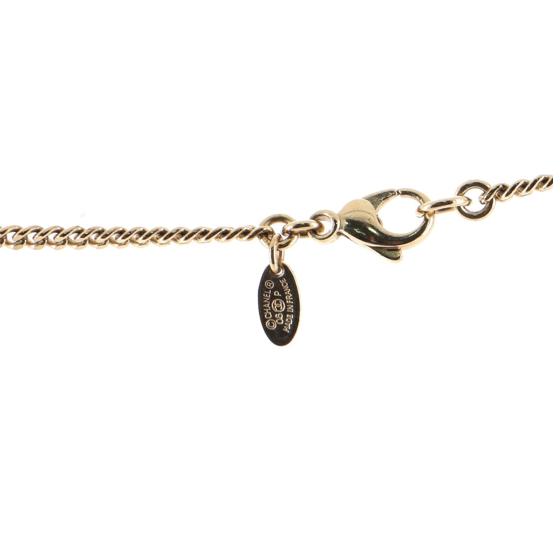 Coco Medallion Necklace Metal with Crystal