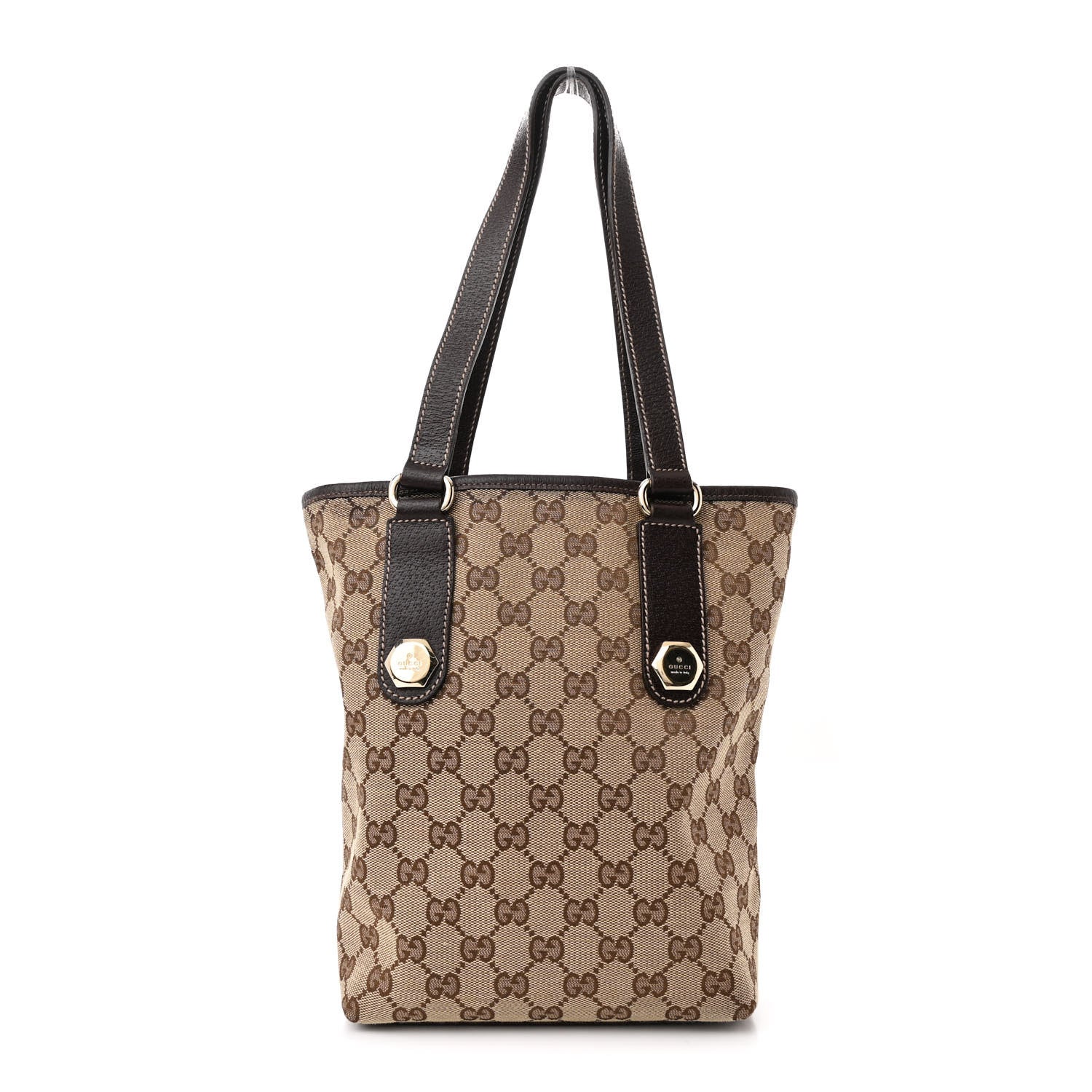 Monogram Small Charmy Tote Dark Brown