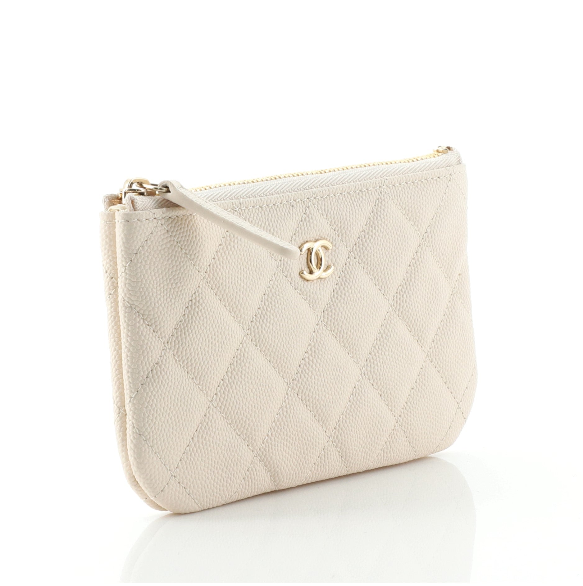 Classic O Case Pouch Quilted Caviar Mini