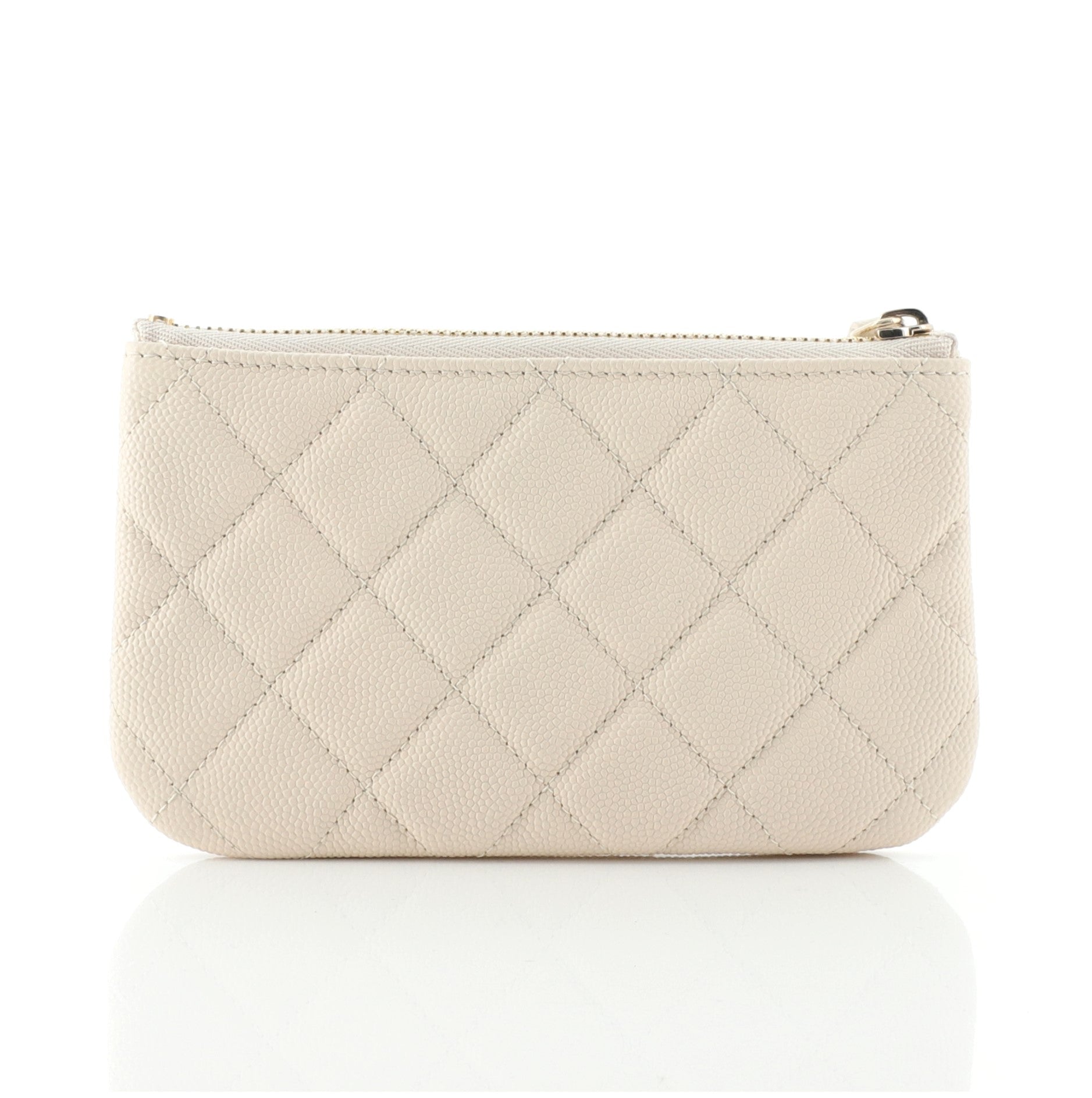 Classic O Case Pouch Quilted Caviar Mini