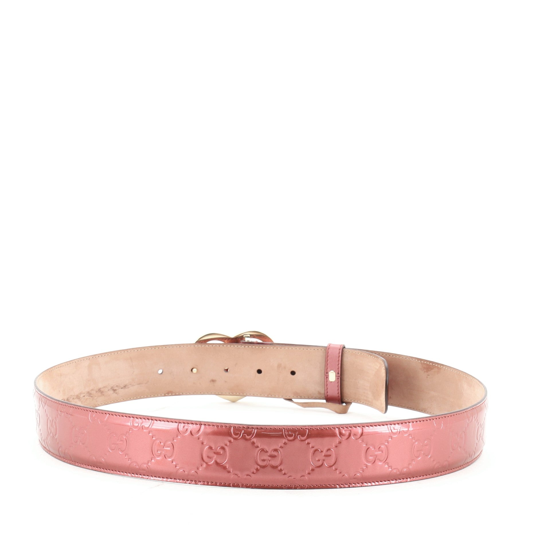 Lovely Heart GG Belt Guccissima Leather Wide 90